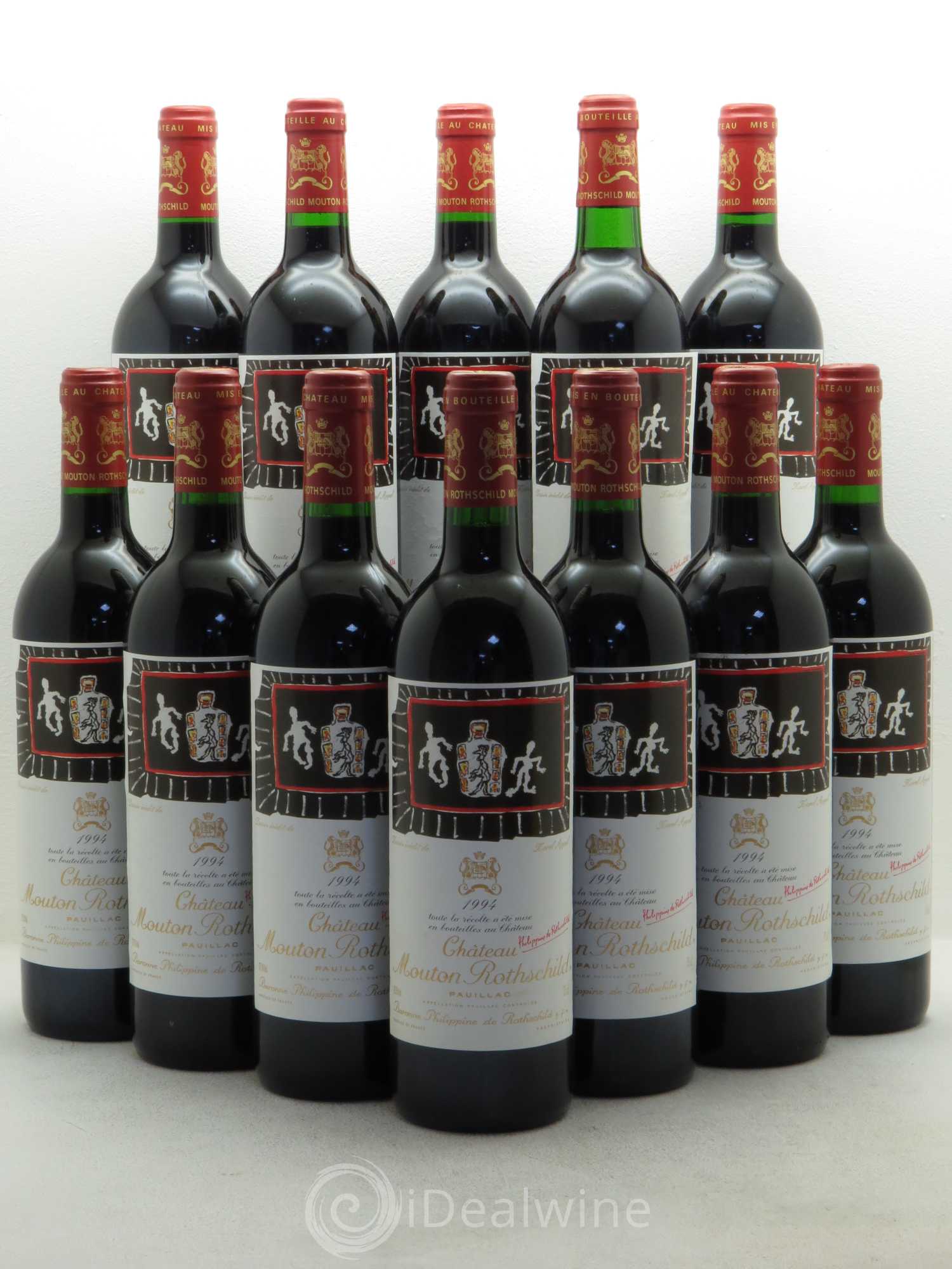 Château Mouton Rothschild 1er Grand Cru Classé 1994 - Lot de 12 bouteilles - 0
