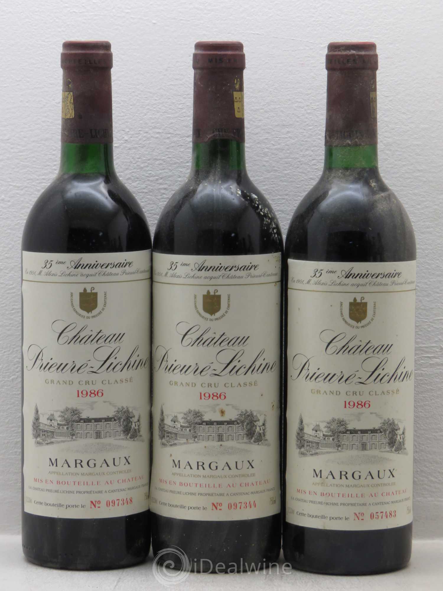 Château Prieuré Lichine 4ème Grand Cru Classé 1986 - Lot de 6 bouteilles - 1