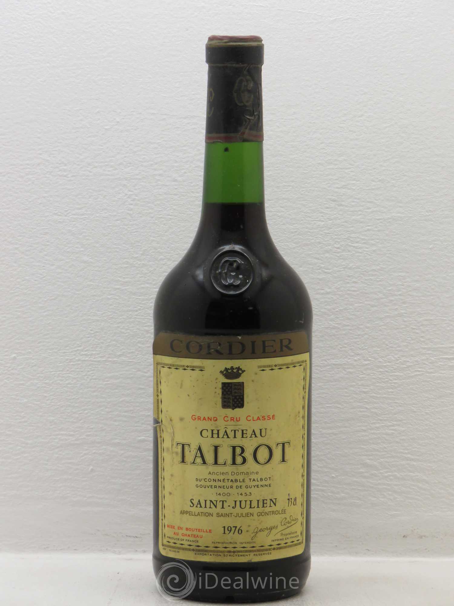 Château Talbot 4ème Grand Cru Classé 1976 - Lot de 1 bouteille - 0