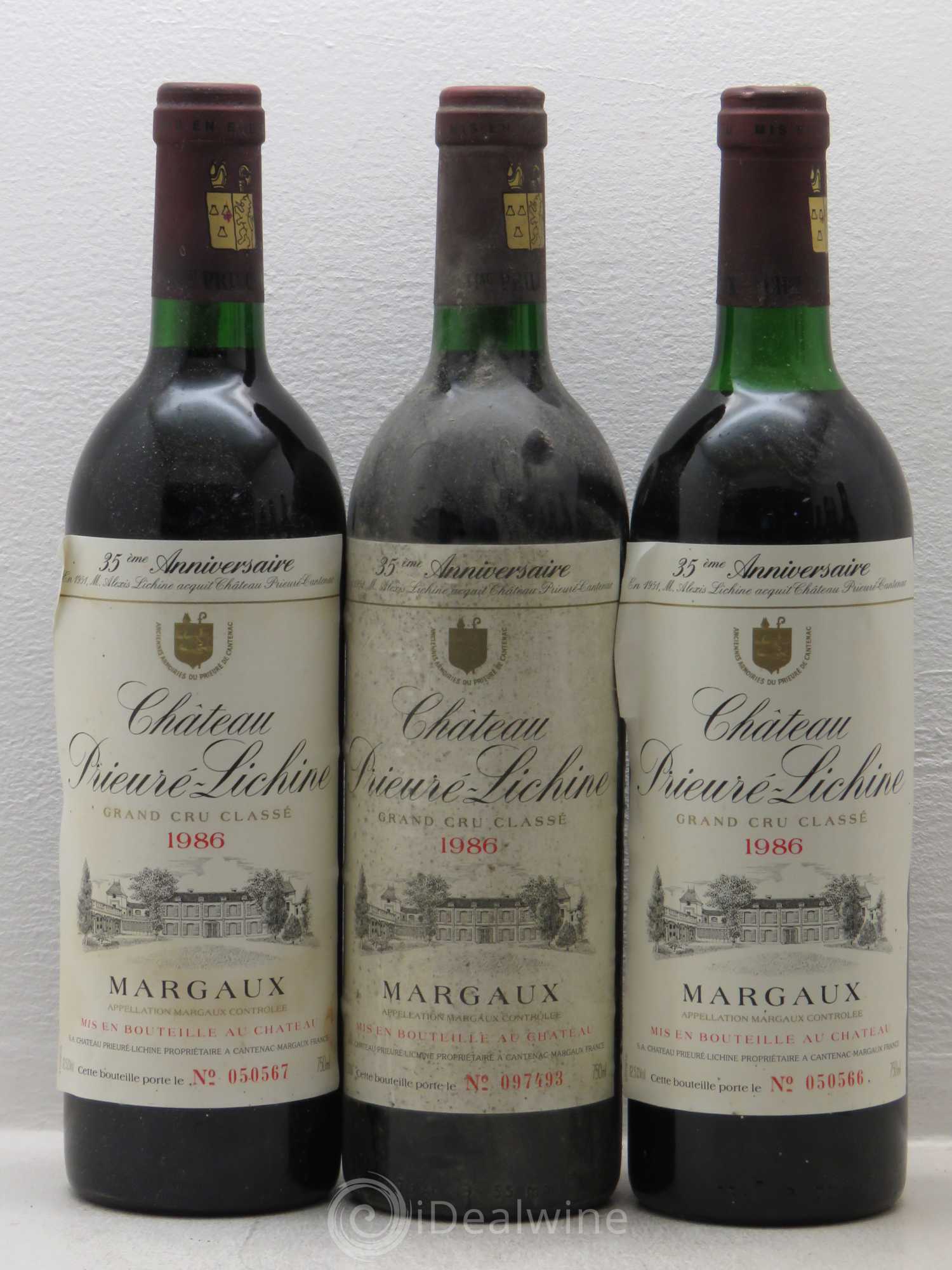 Château Prieuré Lichine 4ème Grand Cru Classé 1986 - Lot de 6 bouteilles - 1