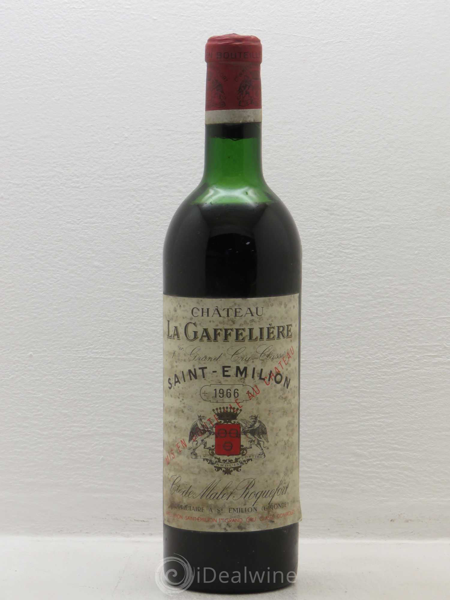 Château la Gaffelière 1er Grand Cru Classé B 1966 - Lot de 1 bouteille - 0