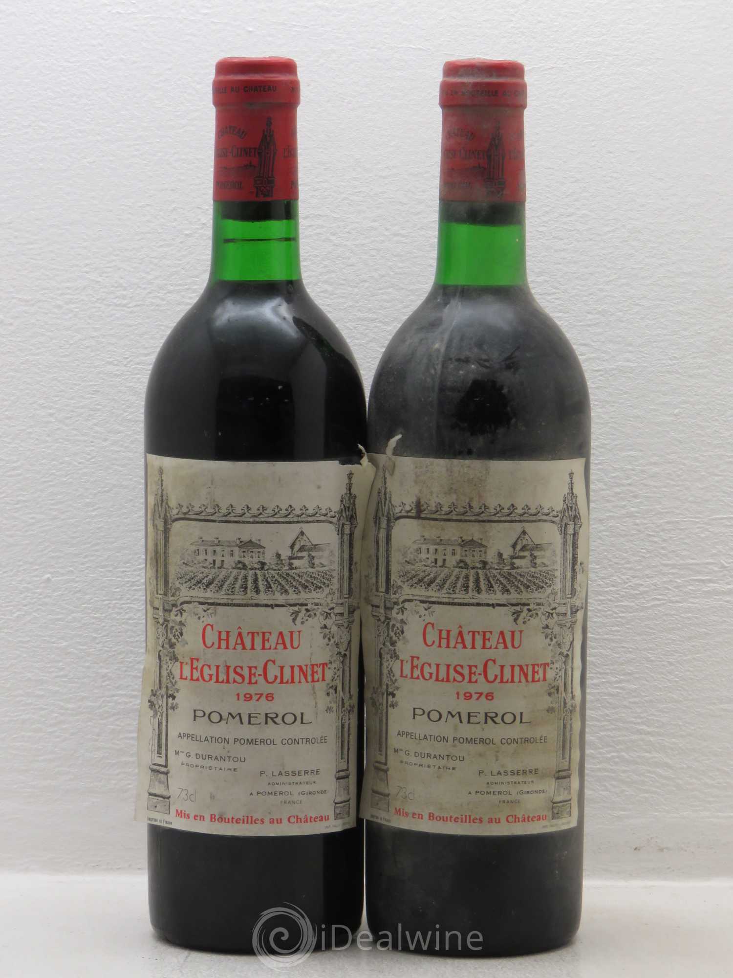 Château l' Église Clinet 1976 - Lot de 2 bouteilles - 0