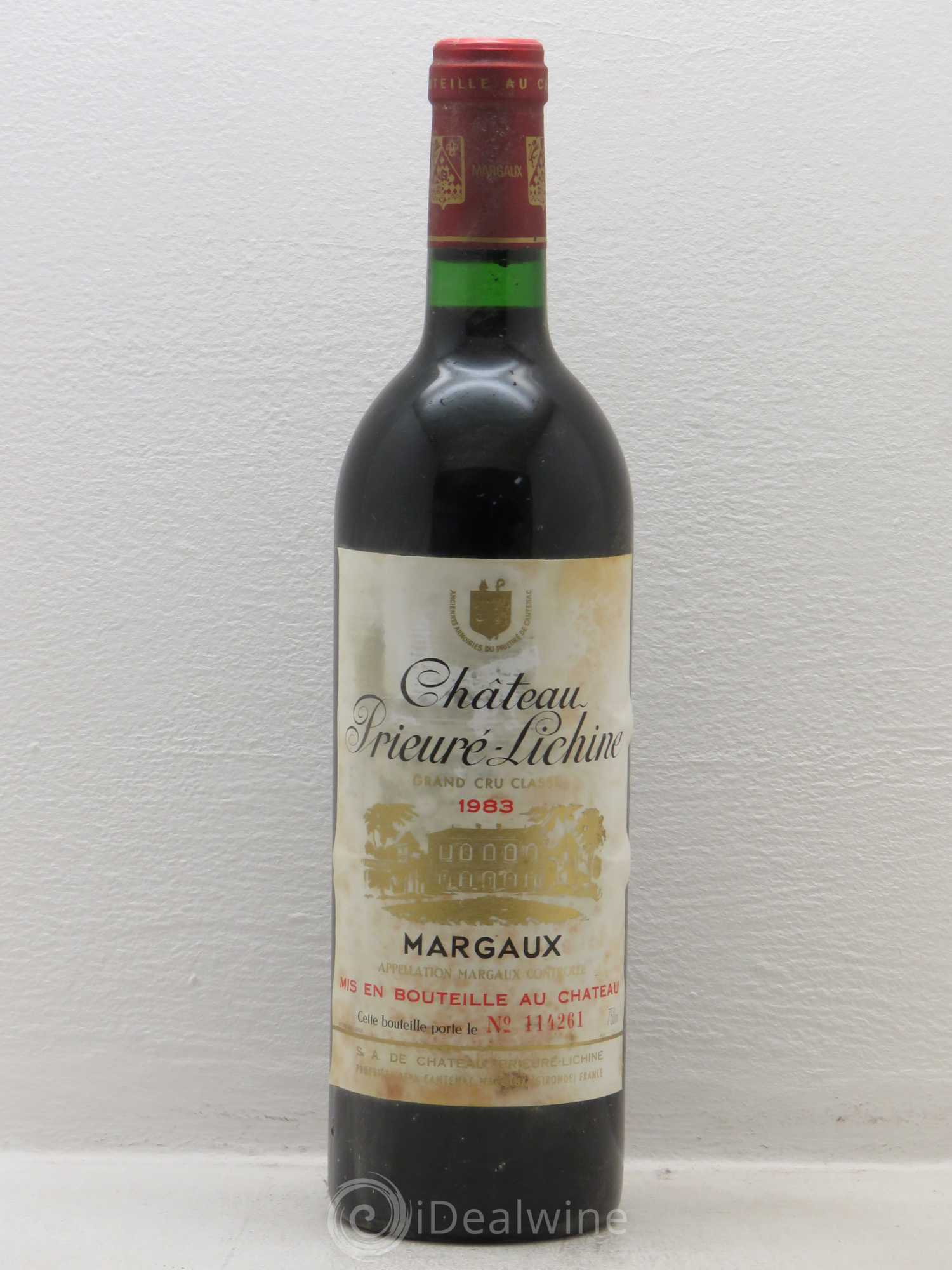 Château Prieuré Lichine 4ème Grand Cru Classé 1983 - Lot de 1 bouteille - 0