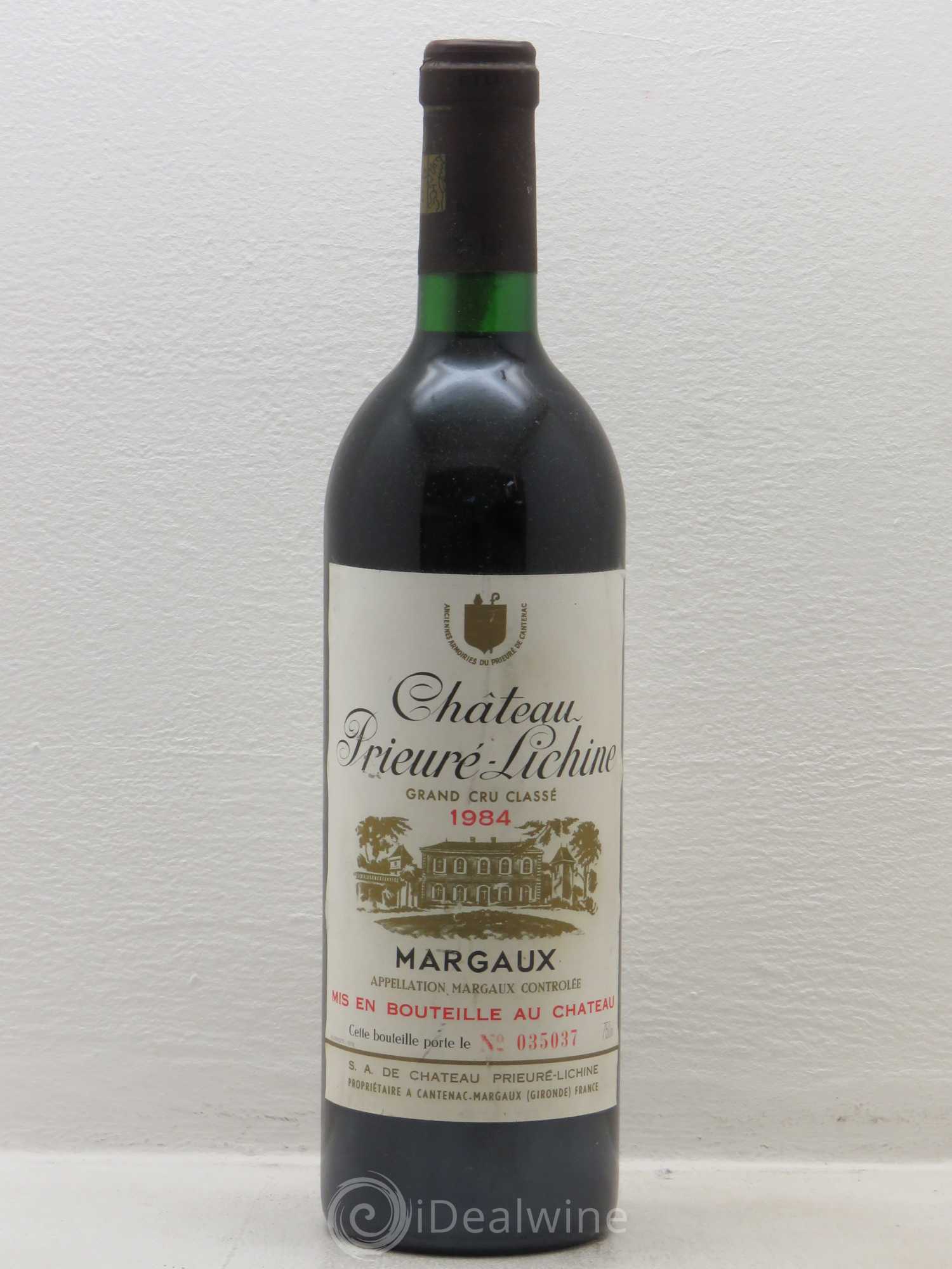 Château Prieuré Lichine 4ème Grand Cru Classé 1984 - Lot de 1 bouteille - 0