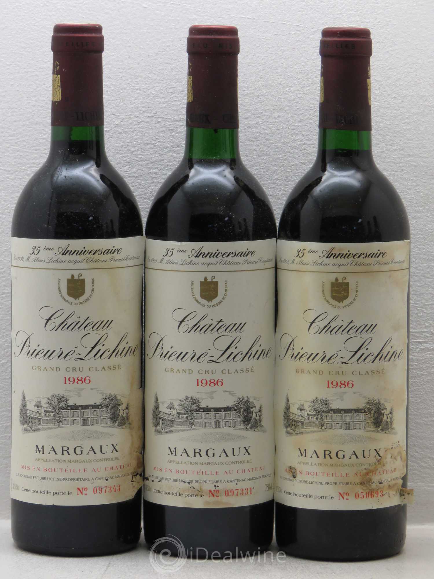 Château Prieuré Lichine 4ème Grand Cru Classé 1986 - Lot de 6 bouteilles - 1