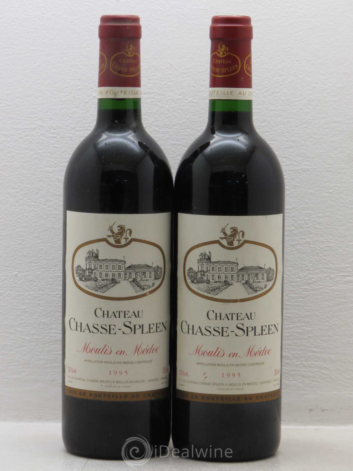 Château Chasse Spleen 1995 - Lot de 2 bouteilles - 0