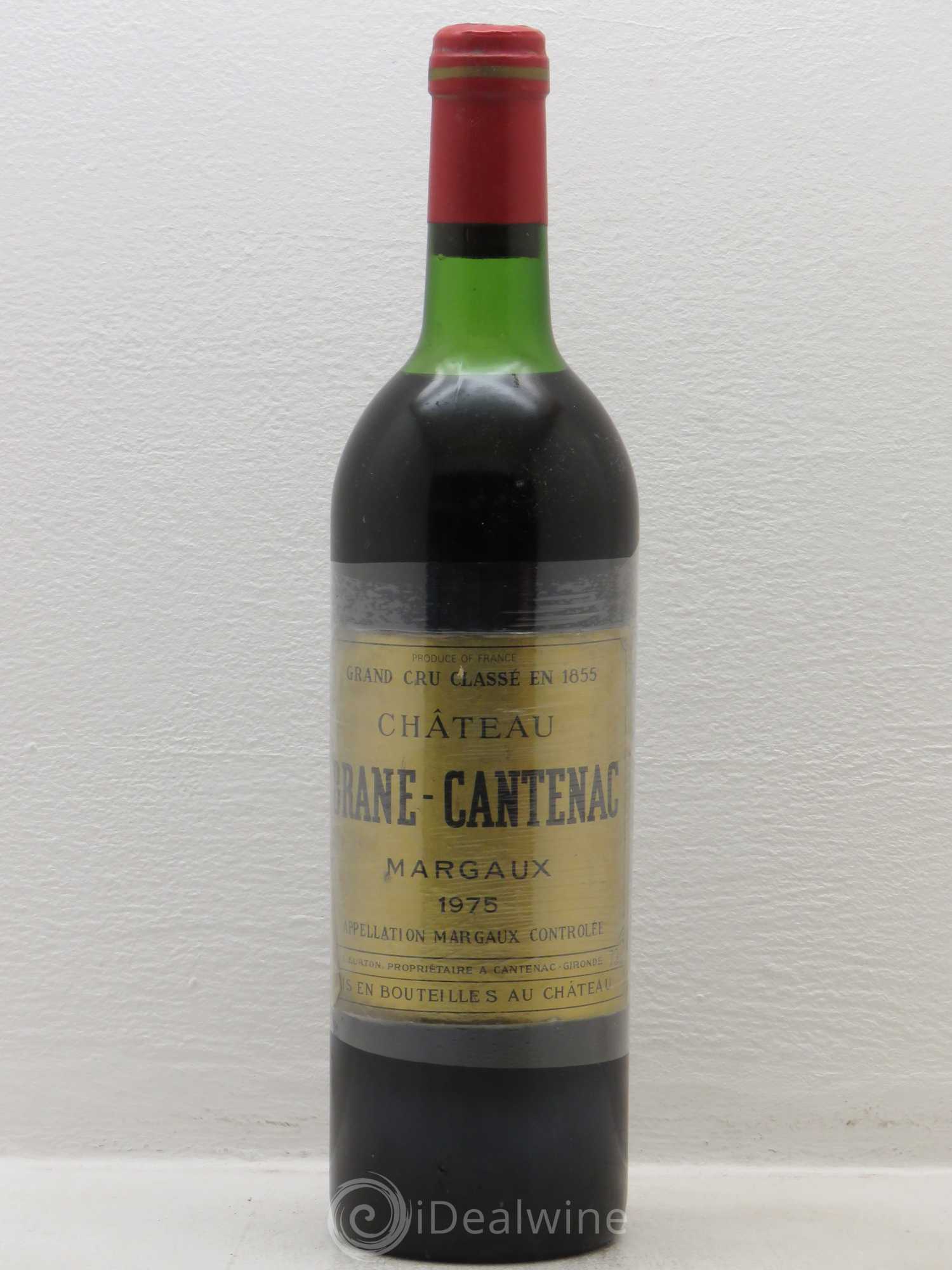 Château Brane Cantenac 2ème Grand Cru Classé étiquette filmée 1975 - Lot de 1 bouteille - 0