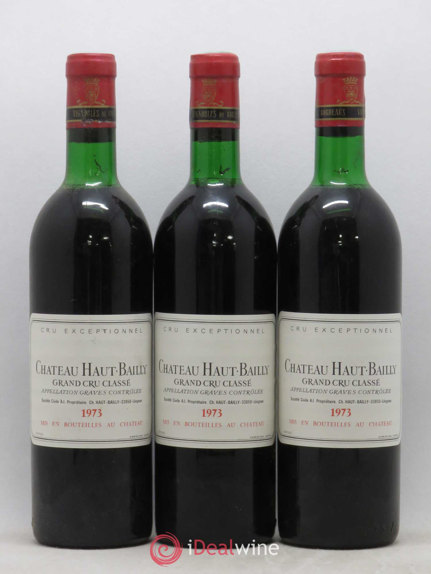 Château Haut-Bailly Cru Classé de Graves 1973 - Lot de 6 bouteilles - 1