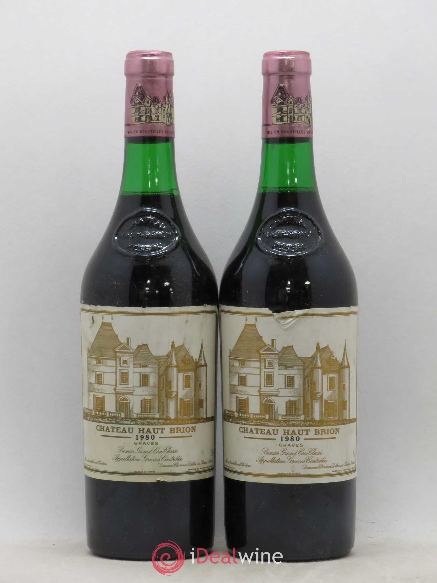 Château Haut Brion 1er Grand Cru Classé 1980 - Lot de 2 bouteilles - 0