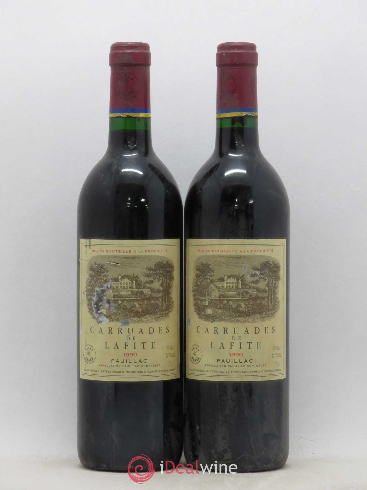 Carruades de Lafite Rothschild Second Vin 1990 - Lot de 2 bouteilles - 0