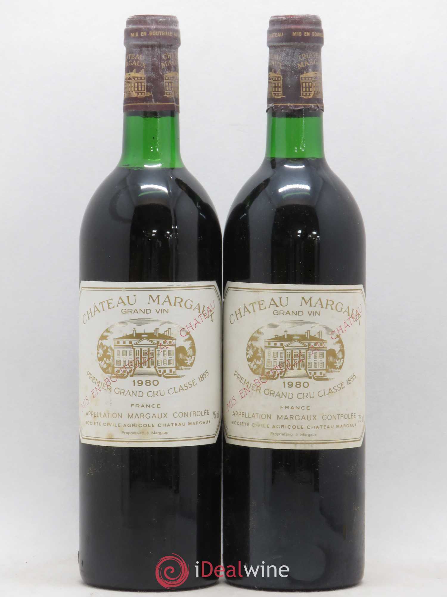 Château Margaux 1er Grand Cru Classé 1980 - Lot de 2 bouteilles - 0