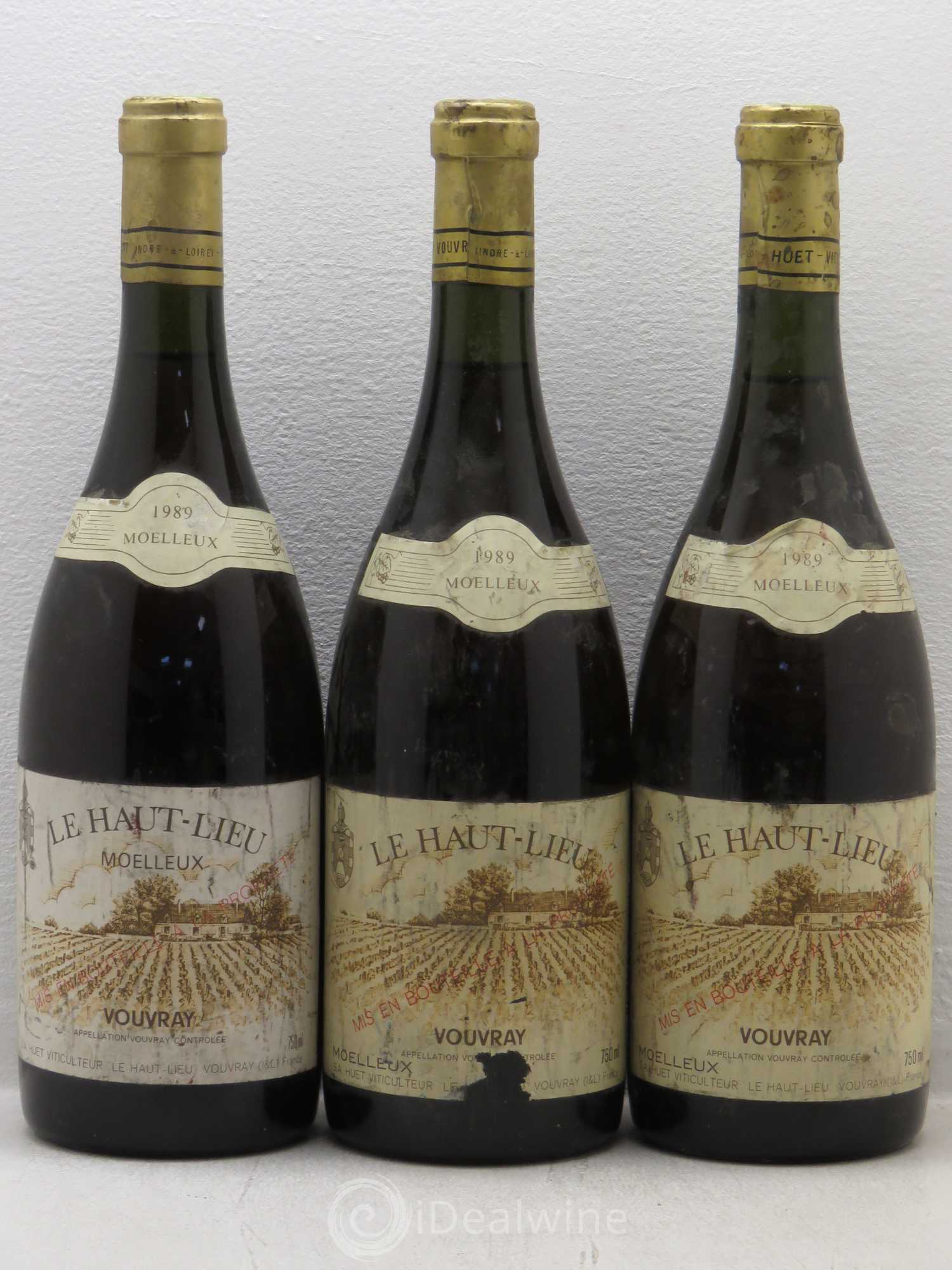 Vouvray Le Haut-Lieu Moelleux Domaine Huet 1989 - Lotto di 3 bottiglie - 0