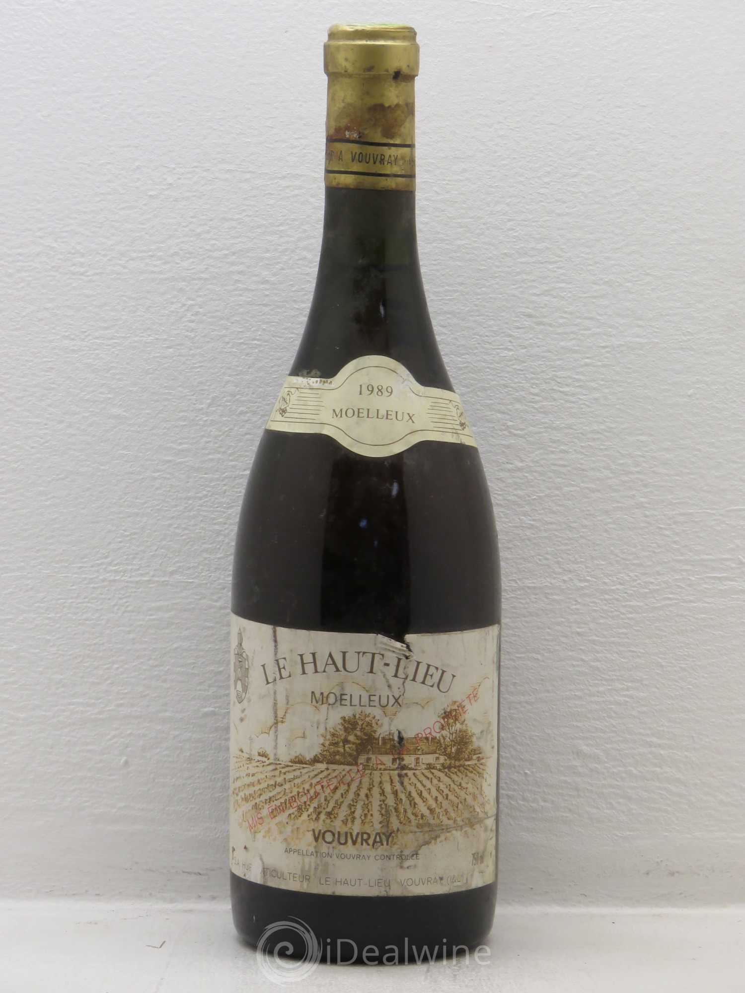 Vouvray Le Haut-Lieu Moelleux Domaine Huet 1989 - Lot de 1 bouteille - 0