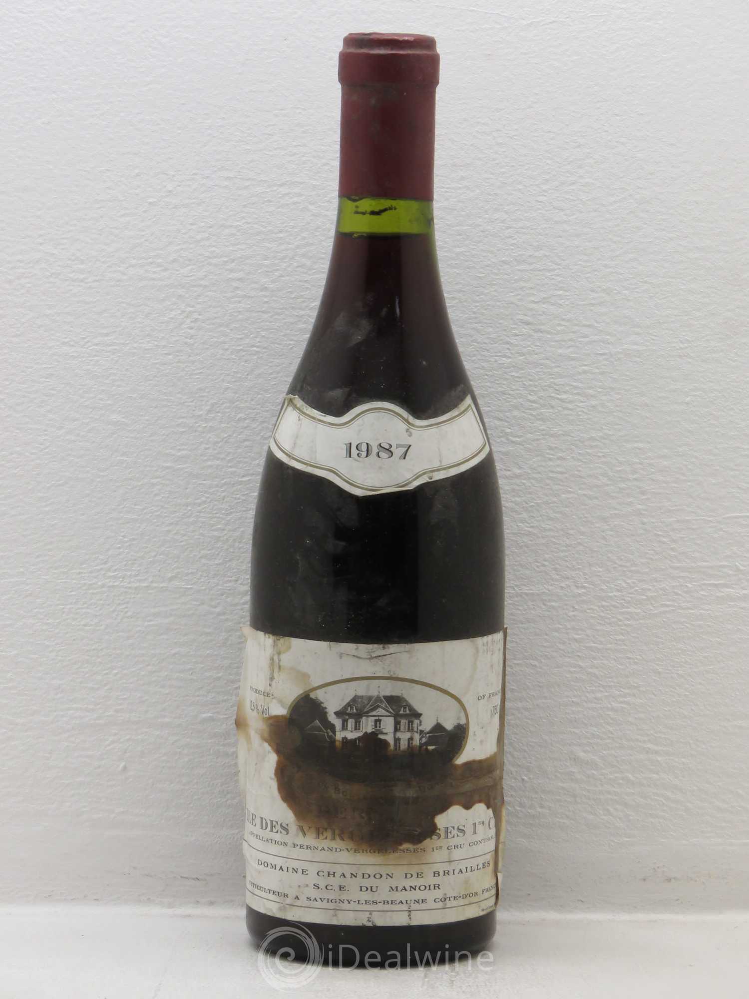 Pernand-Vergelesses 1er Cru Domaine Chandon De Briailles Ile Des Vergelesses 1987 - Posten von 1 Flasche - 0