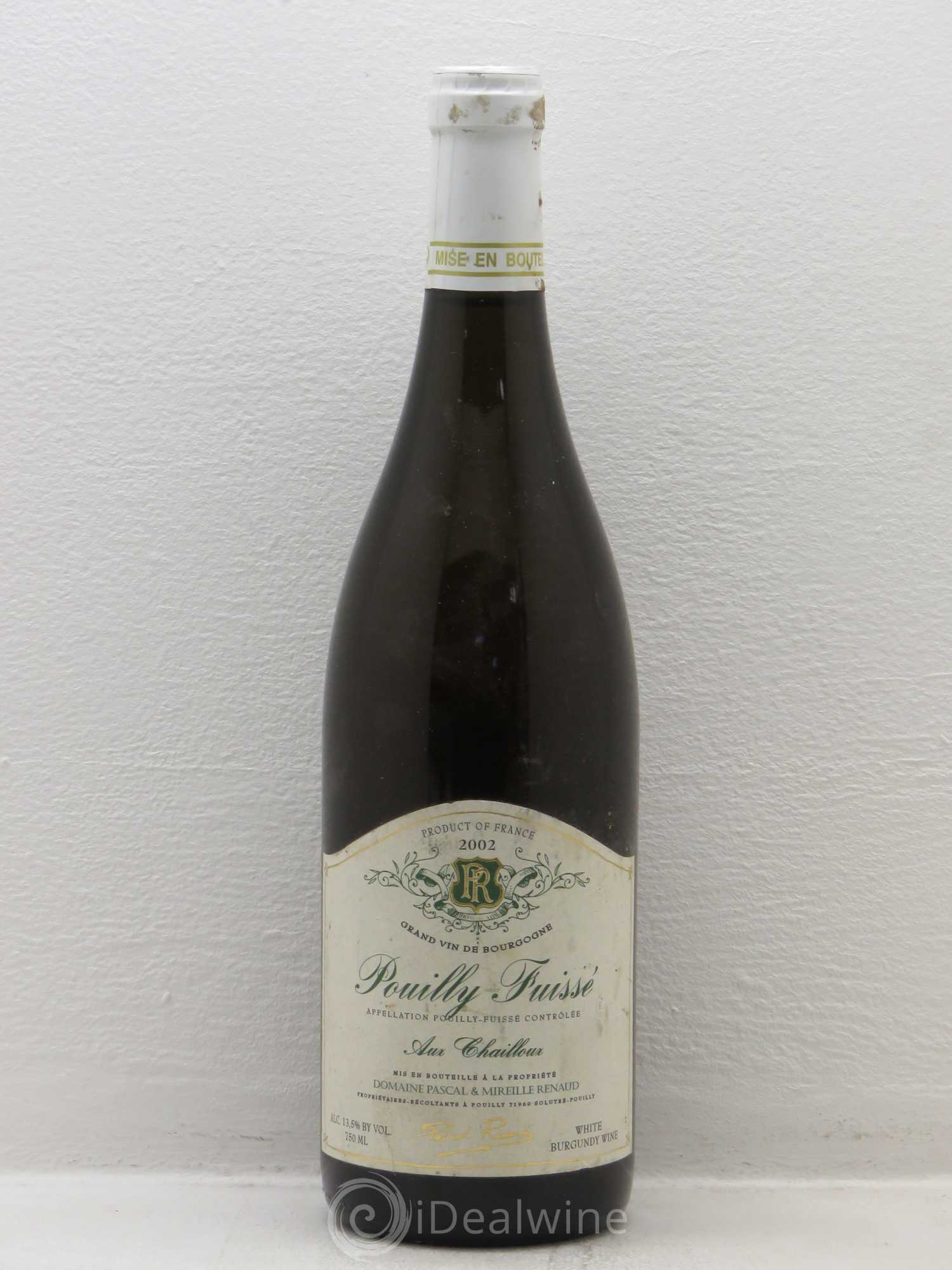 Pouilly-Fuissé Pascal et Mireille Renaud Aux Chailloux 2002 - Posten von 1 Flasche - 0