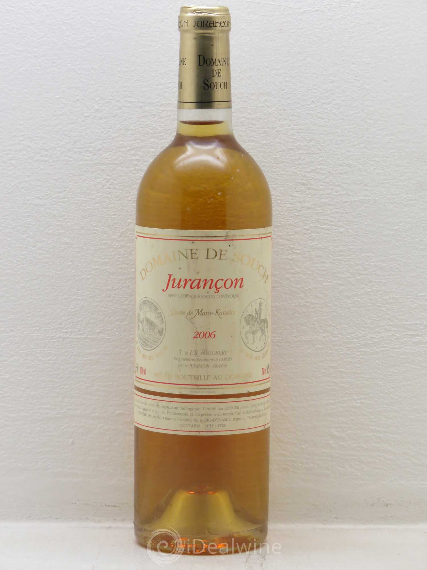 Jurançon sec Souch (Domaine de) Cuvee Marie Kattalin 2006 - Posten von 1 Flasche - 0