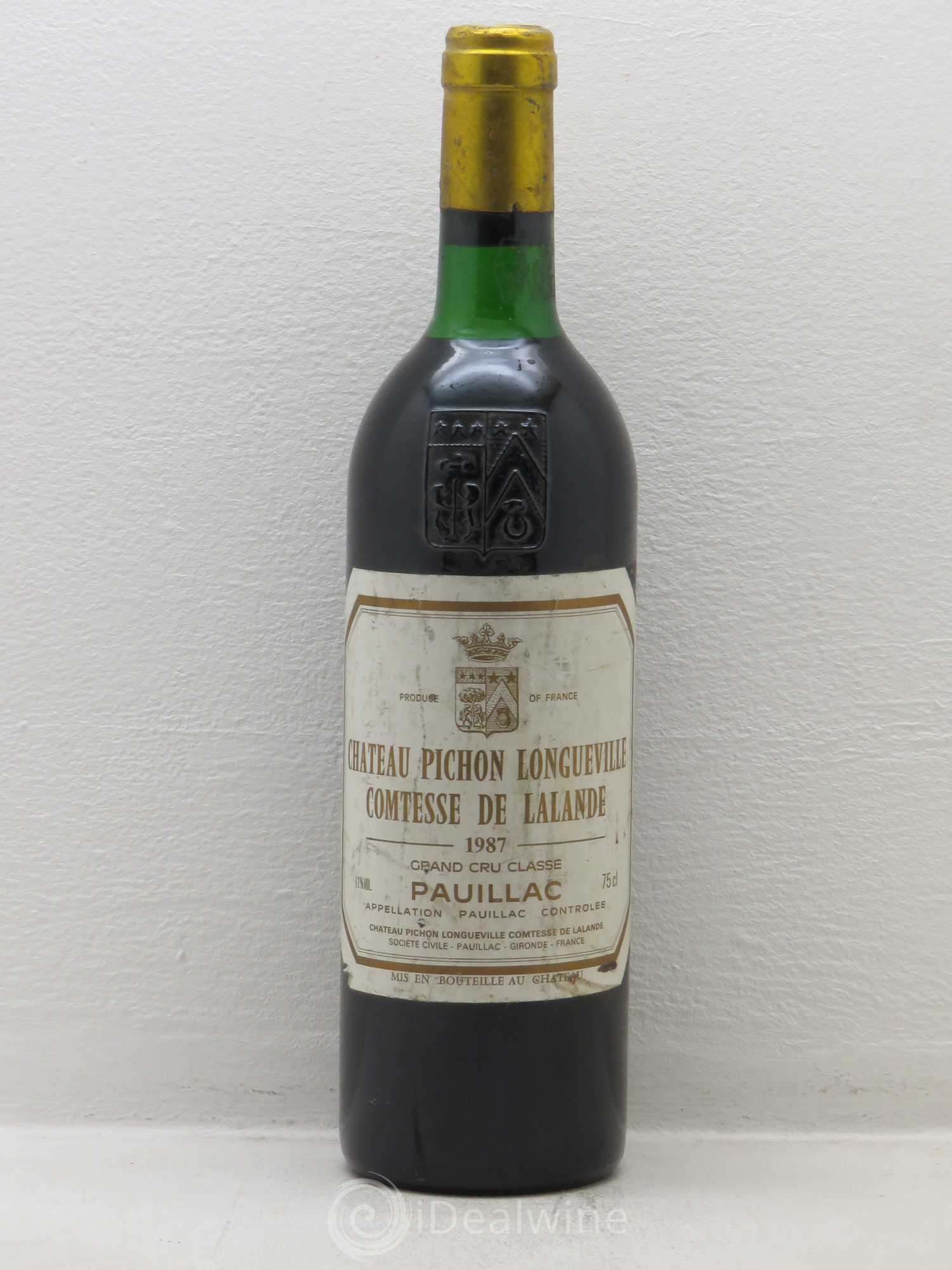 Château Pichon Longueville Comtesse de Lalande 2ème Grand Cru Classé 1987 - Lot de 1 bouteille - 0