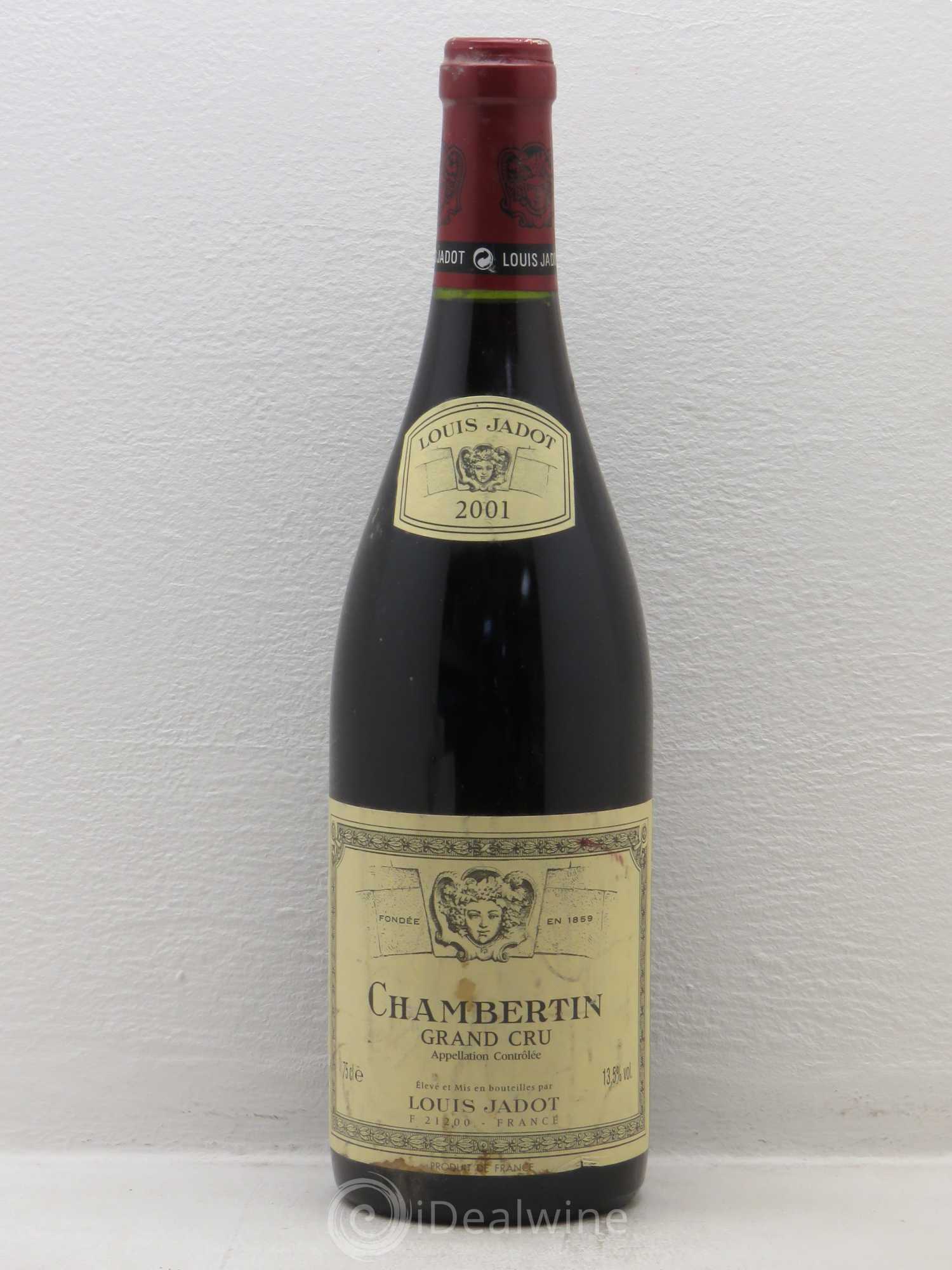 Chambertin Grand Cru Maison Louis Jadot 2001 - Lot de 1 bouteille - 0