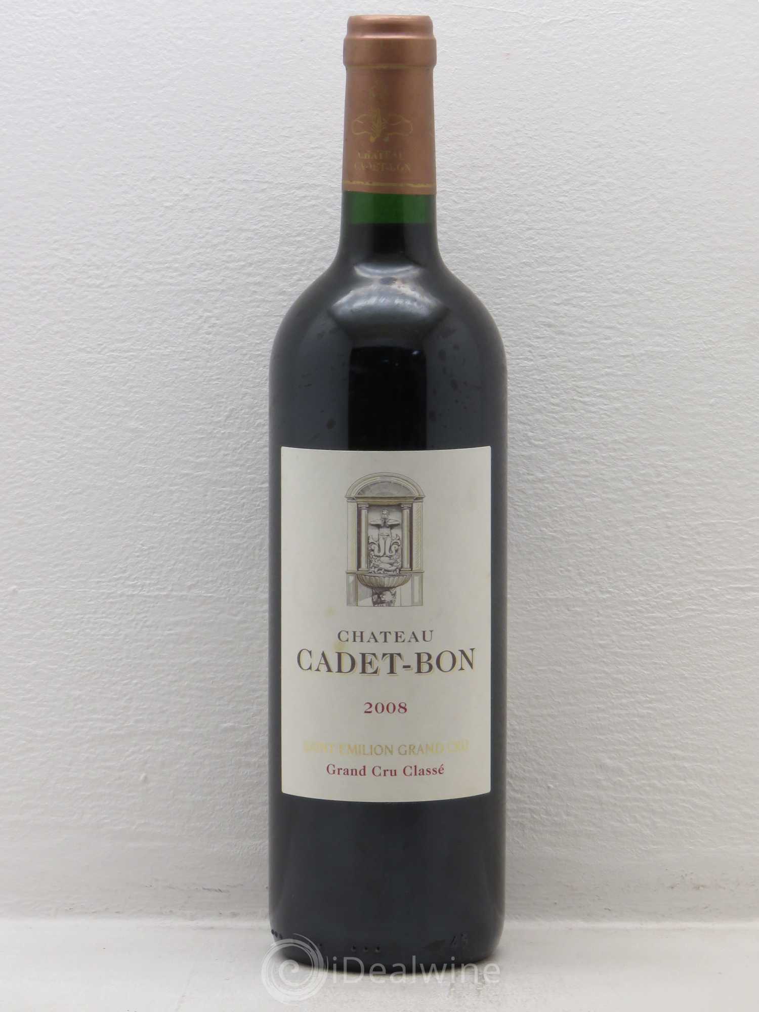 Château Cadet Bon Grand Cru Classé 2008 - Lot de 1 bouteille - 0