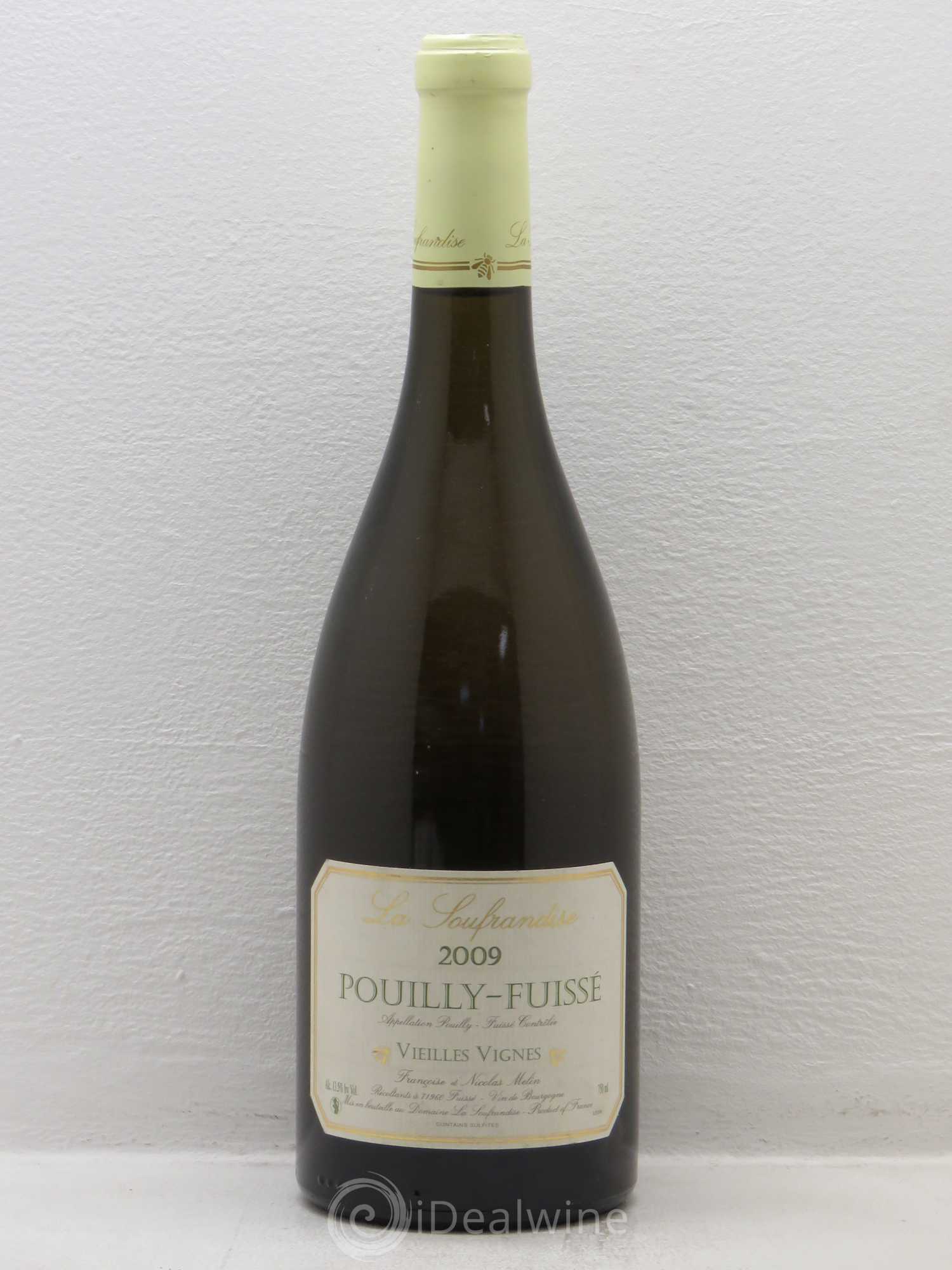Pouilly-Fuissé Domaine Melin La Soufrandise Vieilles Vignes 2009 - Posten von 1 Flasche - 0