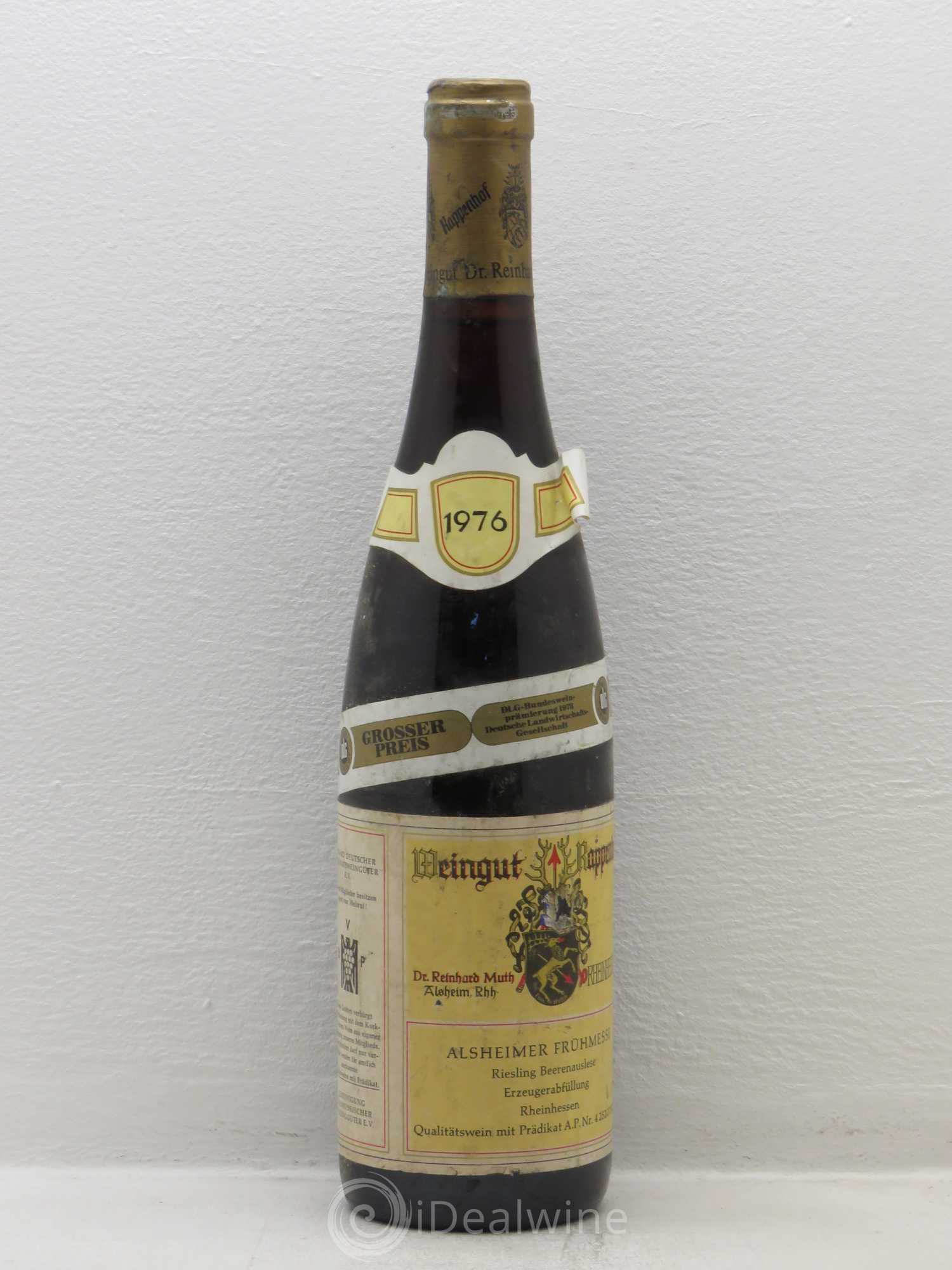 Riesling Berenauslese Weingut Rappenhof Alsheimer Fruhmesse 1976 - Posten von 1 Flasche - 0