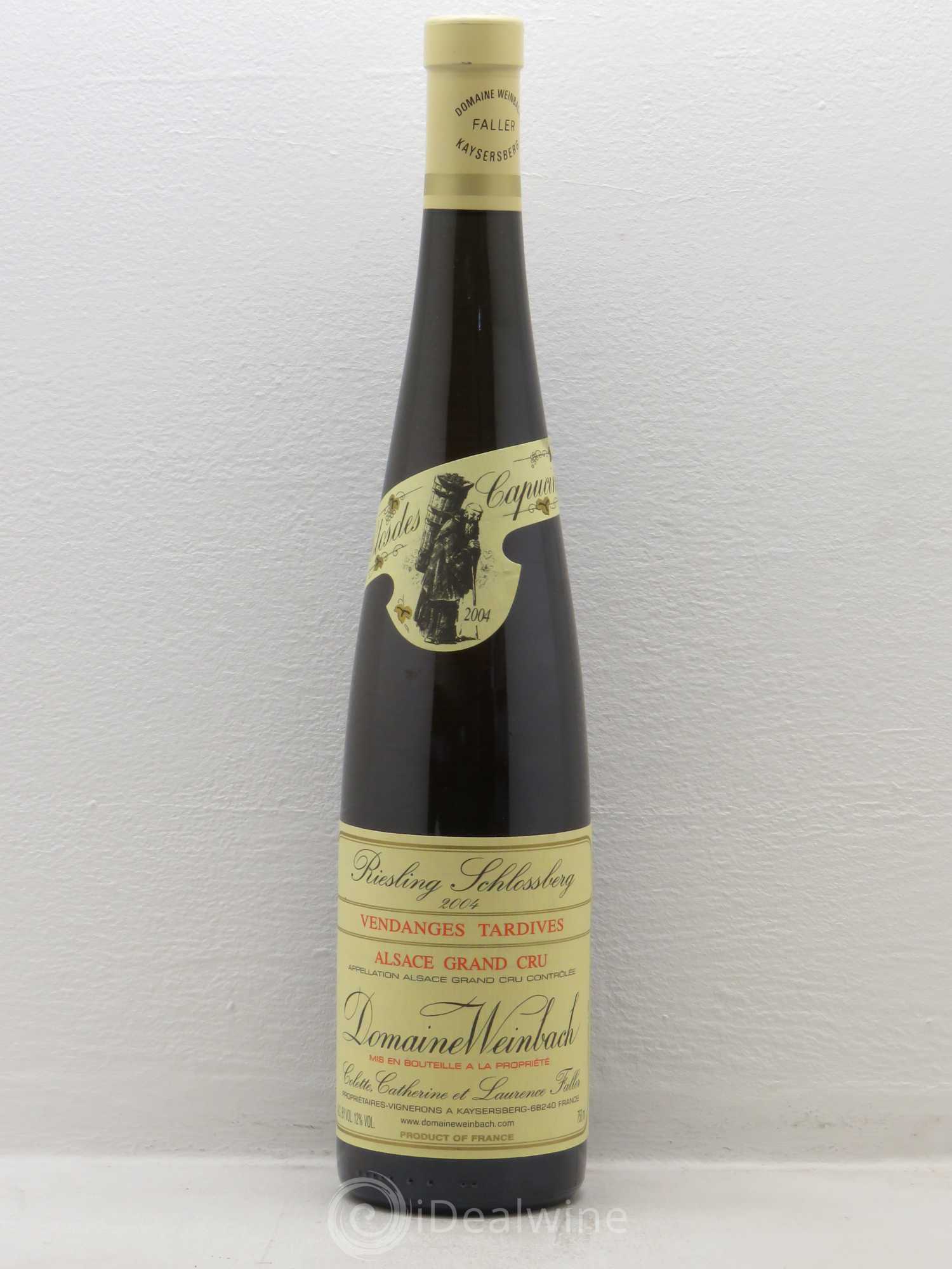 Alsace Riesling Vendanges Tardives Weinbach (Domaine) Schlosberg 2004 - Lotto di 1 bottiglia - 0