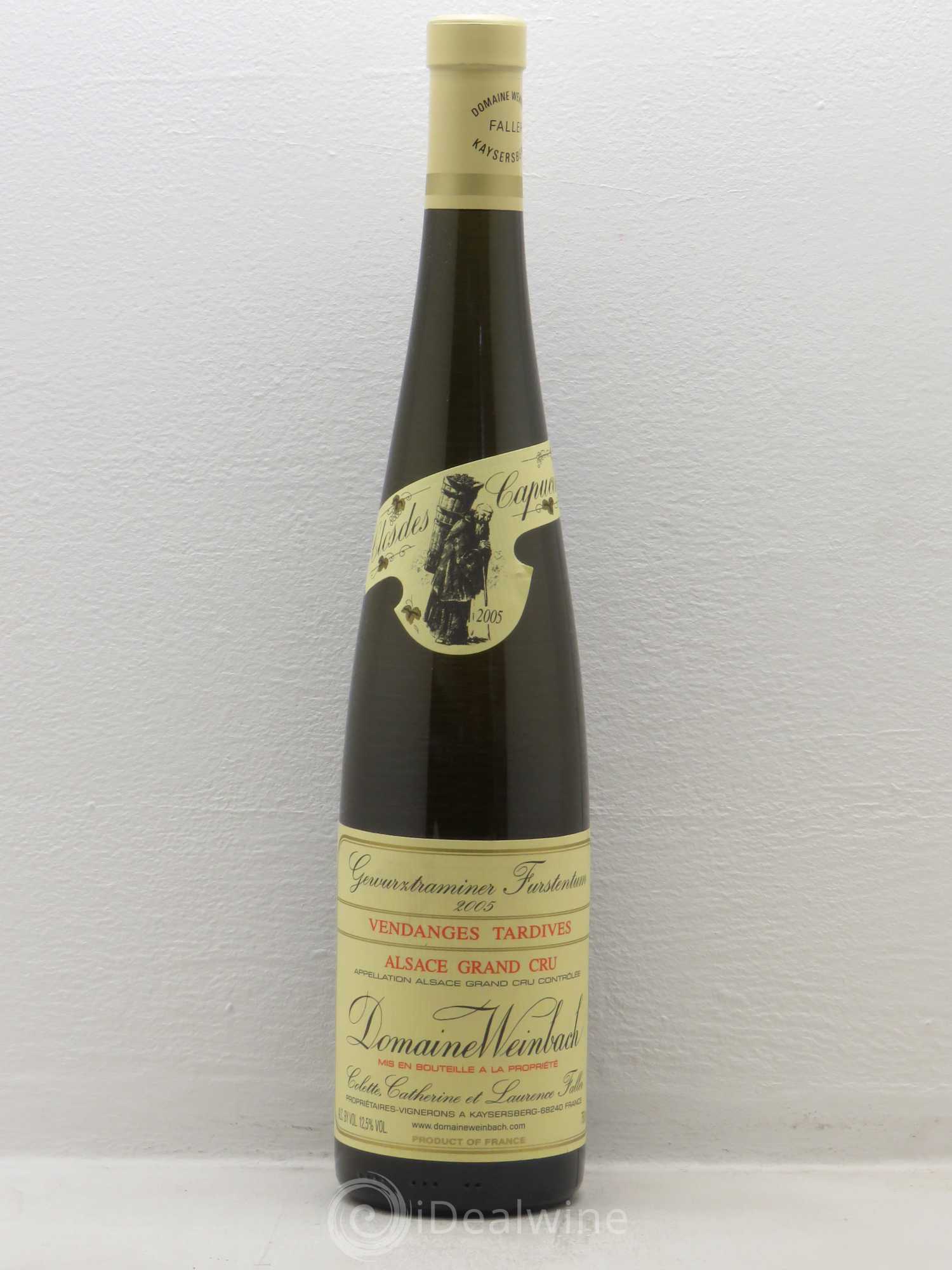 Alsace Gewurztraminer Grand Cru Furstentum Vendanges Tardives Weinbach (Domaine) Cuvee Ste Catherine 2005 - Lotto di 1 bottiglia - 0