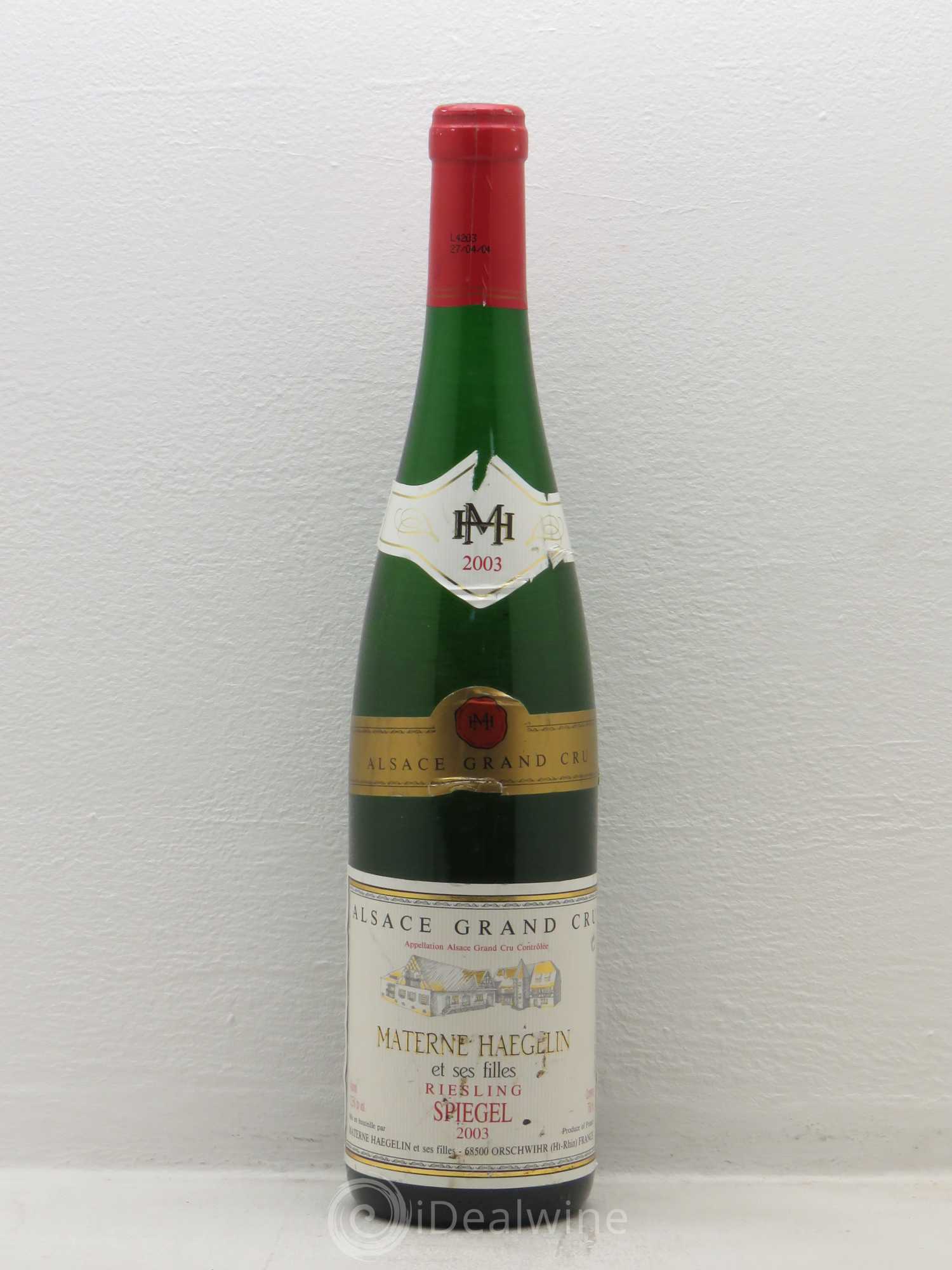 Riesling Spiegel Materne Haegelin 2003 - Lot de 1 bouteille - 0