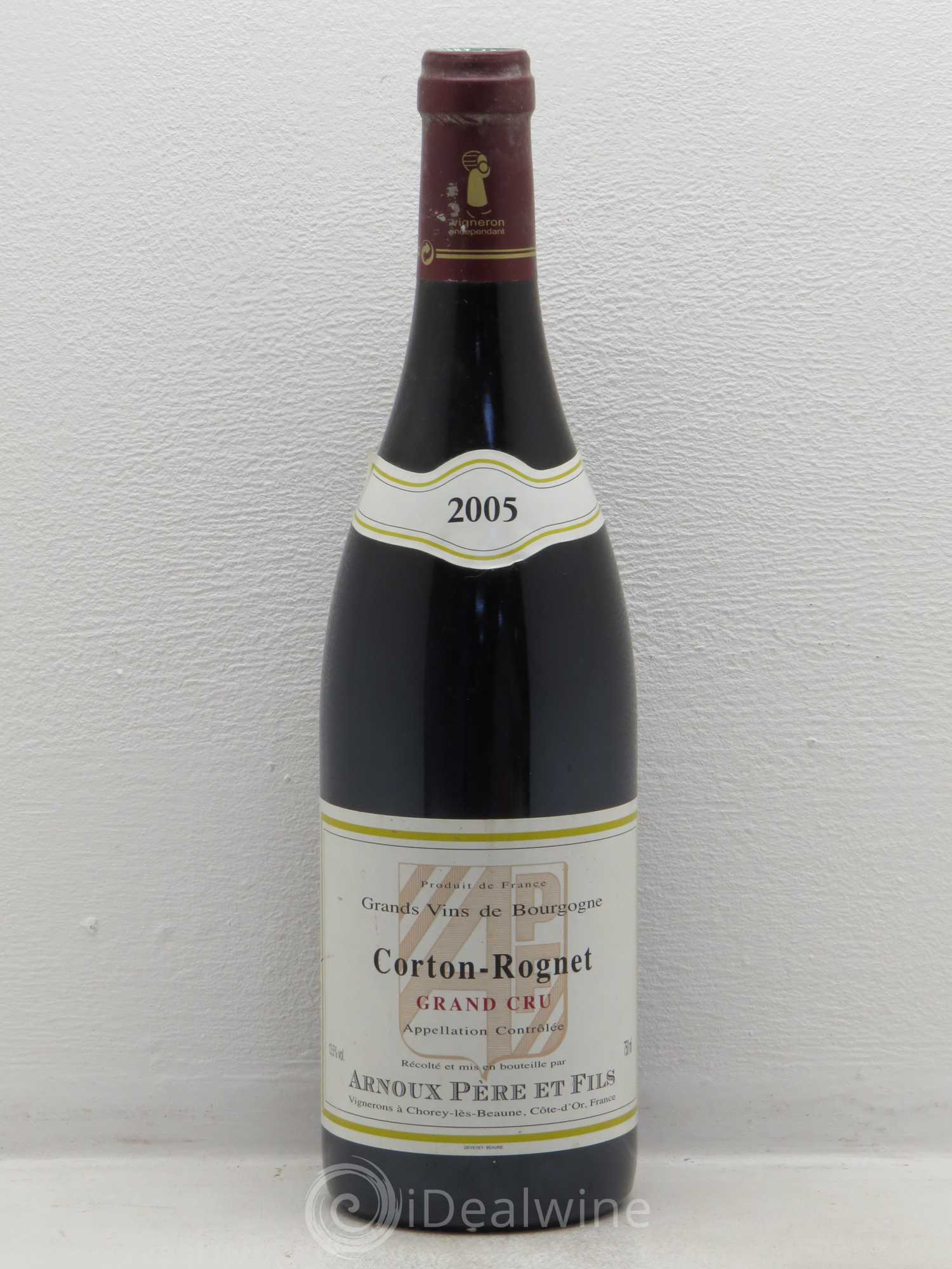 Corton Grand Cru Rognet - Arnoux Père & Fils 2005 - Lot de 1 bouteille - 0