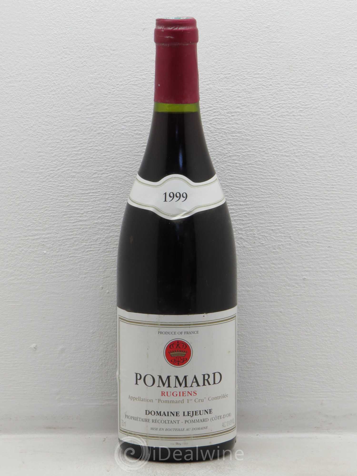 Pommard 1er Cru Rugiens - Lejeune 1999 - Lot de 1 bouteille - 0