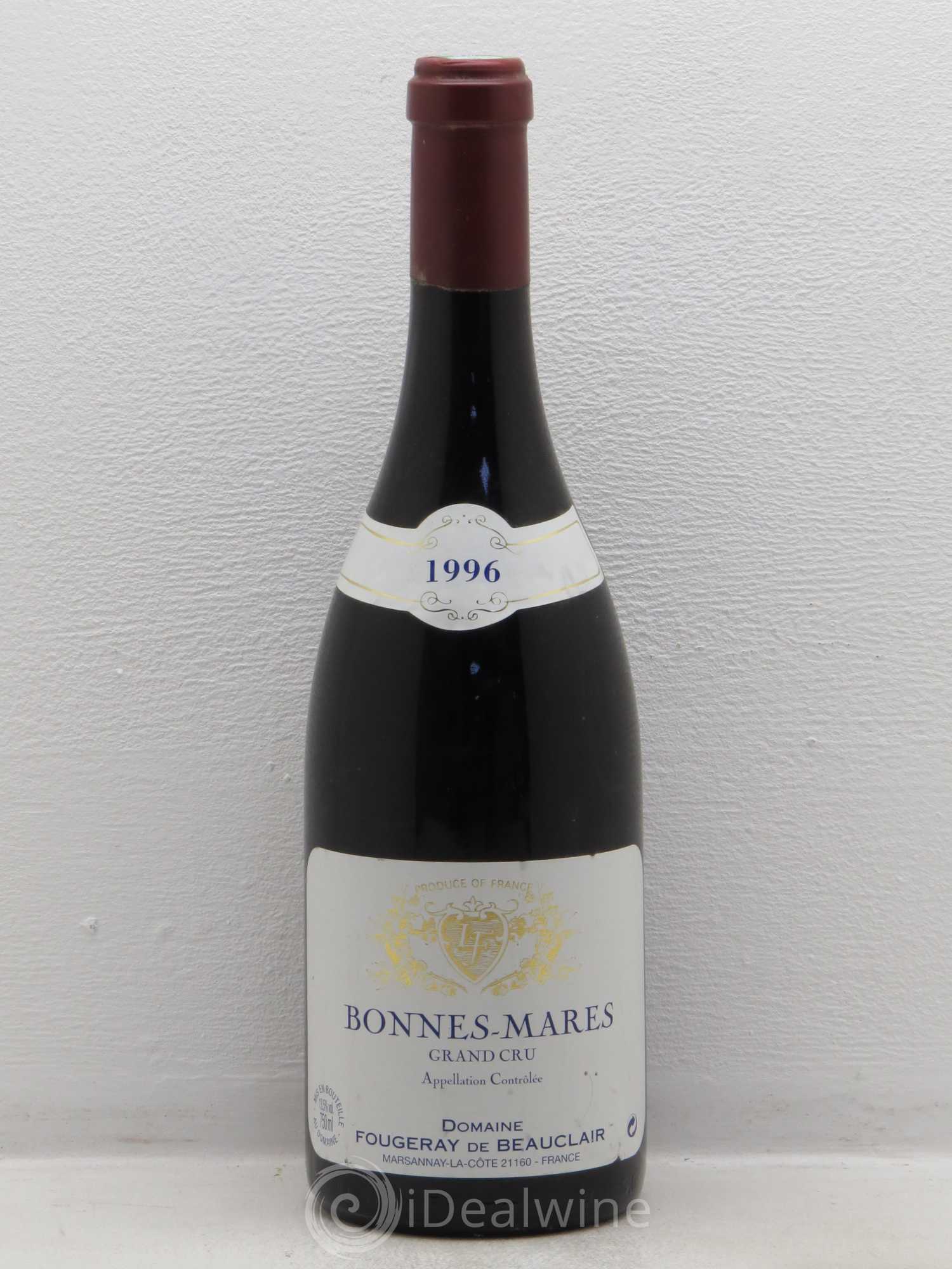 Bonnes-Mares Grand Cru Fougeray de Beauclair 1996 - Lot de 1 bouteille - 0
