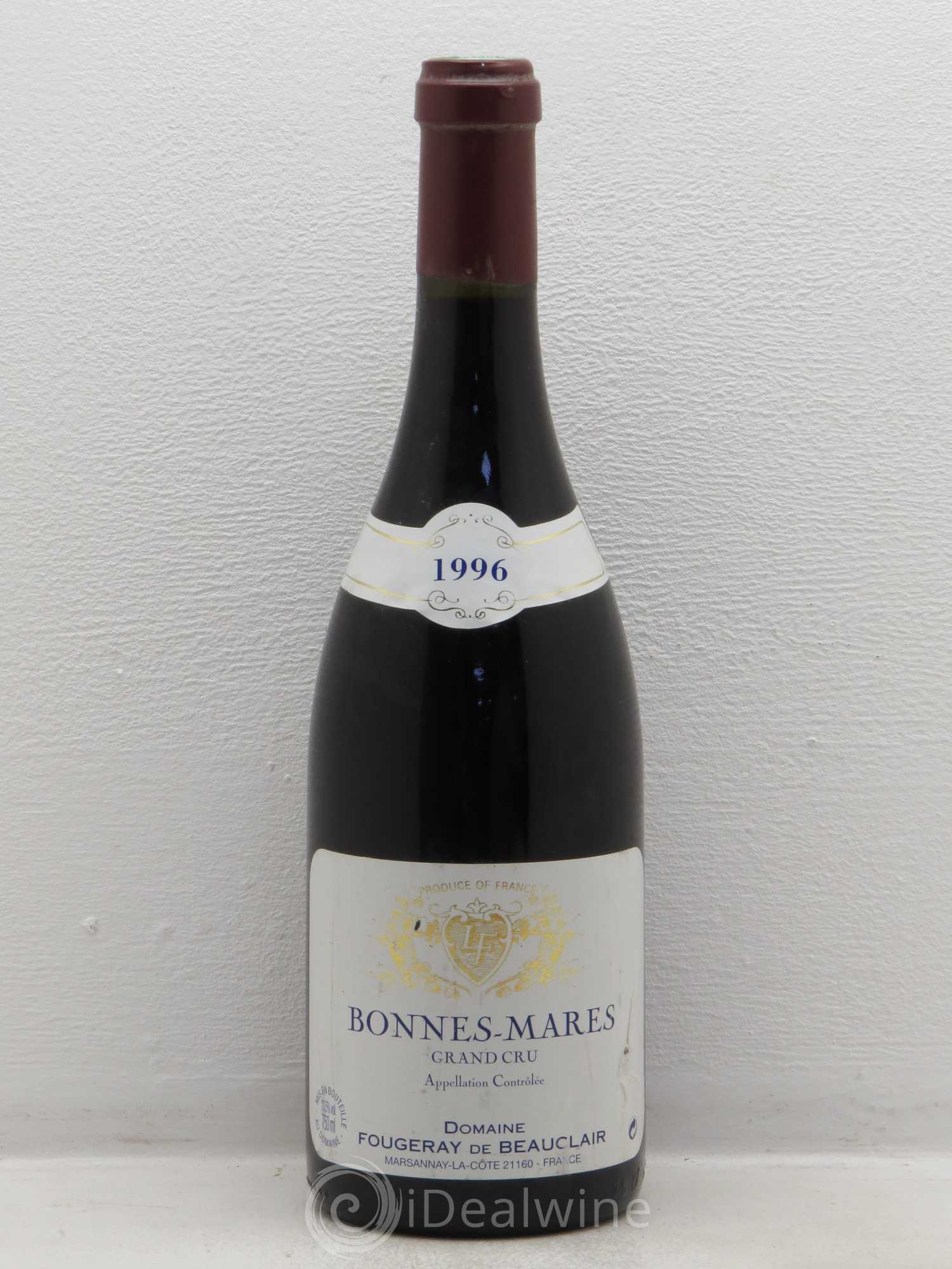 Bonnes-Mares Grand Cru Fougeray de Beauclair 1996 - Lot de 1 bouteille - 0