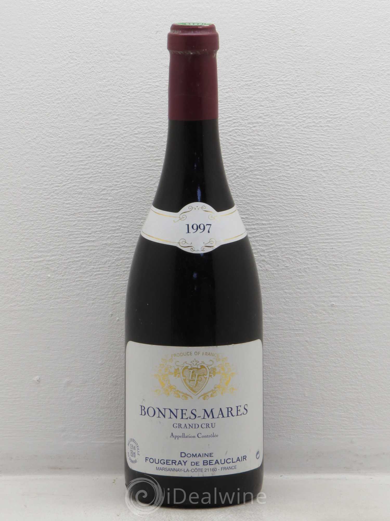 Bonnes-Mares Grand Cru Fougeray de Beauclair 1997 - Lot de 1 bouteille - 0