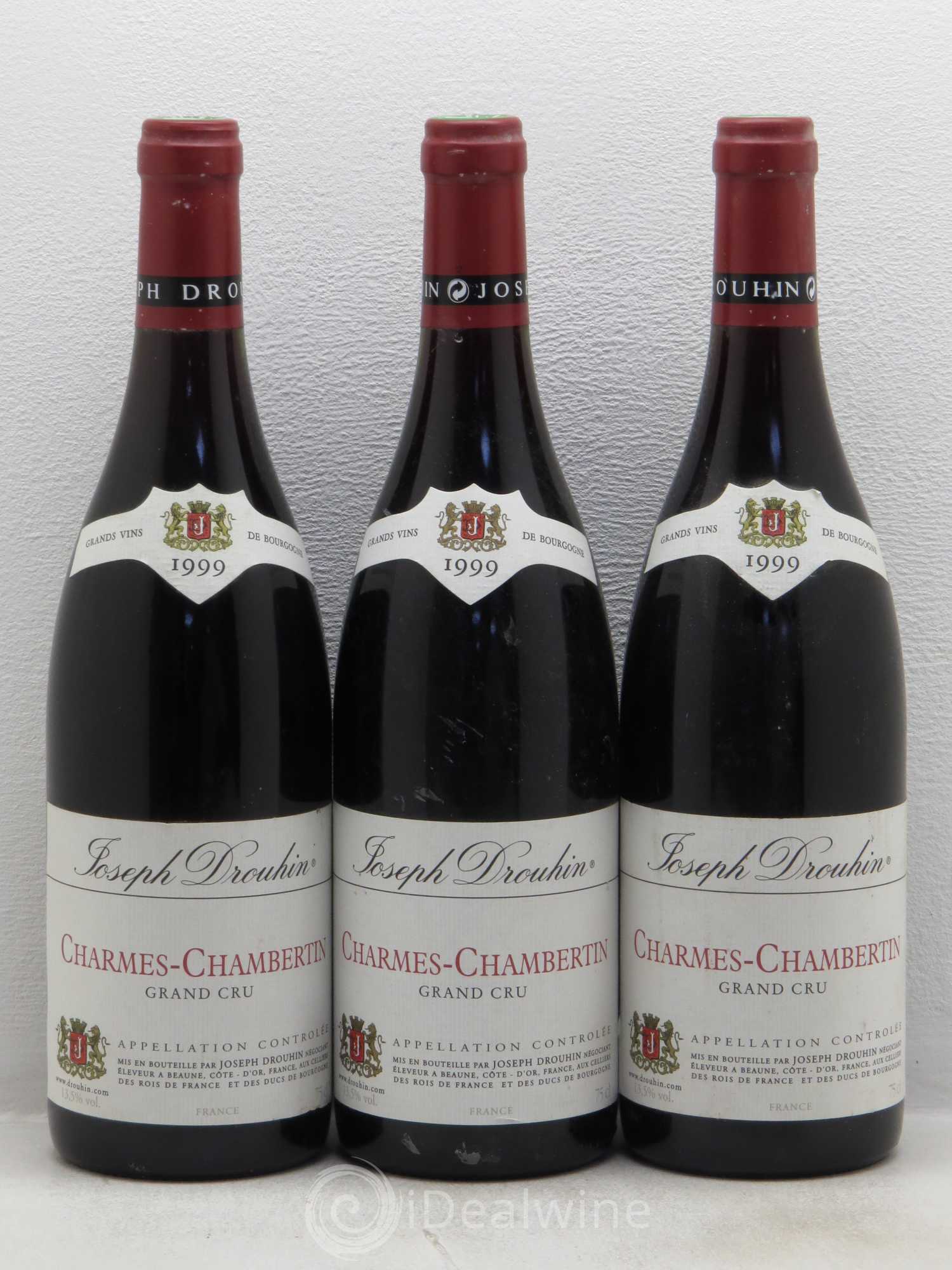 Charmes-Chambertin Grand Cru Joseph Drouhin 1999 - Lot de 3 bouteilles - 0