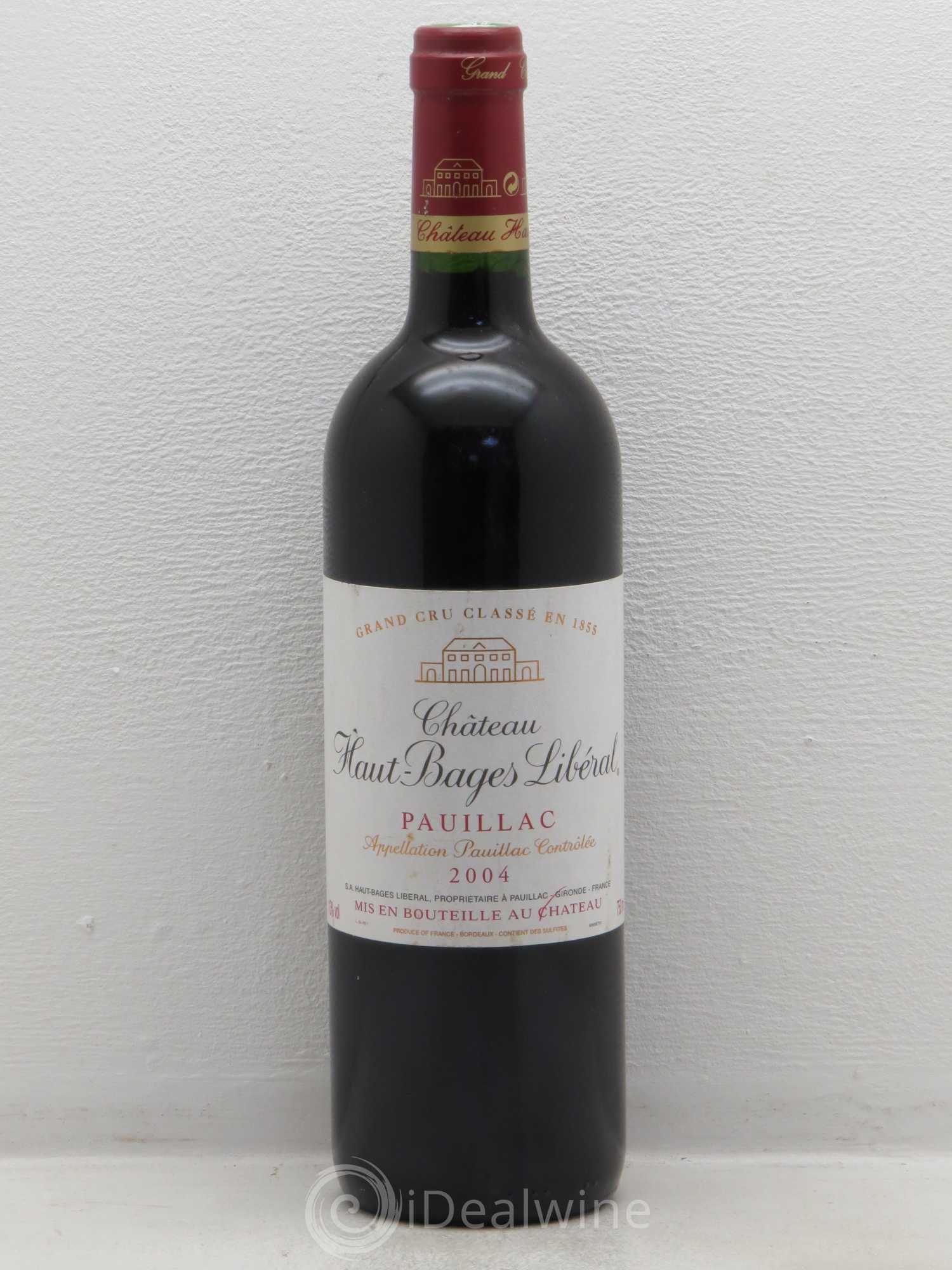 Château Haut Bages Libéral 5ème Grand Cru Classé 2004 - Lot de 1 bouteille - 0