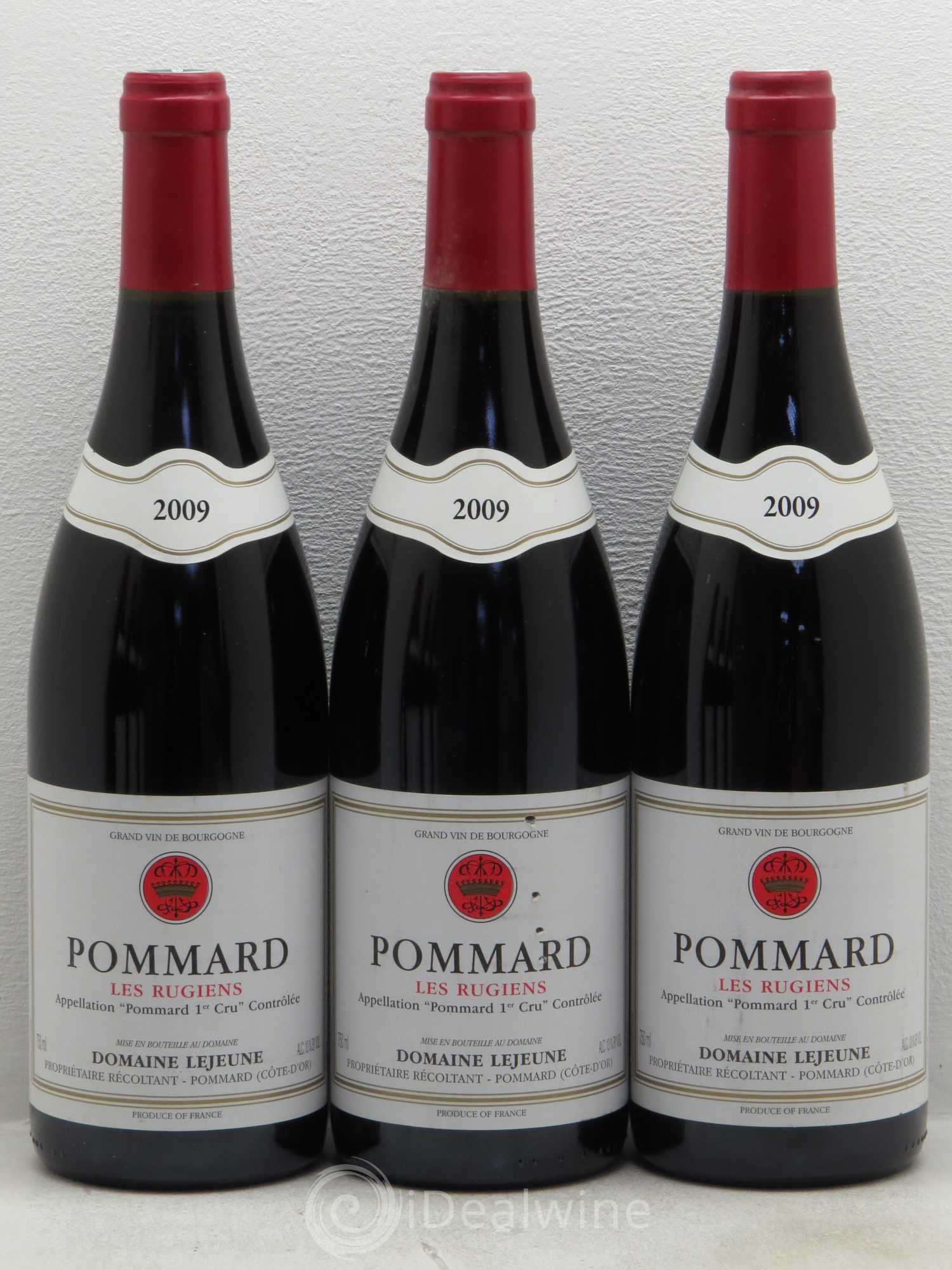 Pommard 1er Cru Rugiens - Lejeune 2009 - Lot de 6 bouteilles - 1
