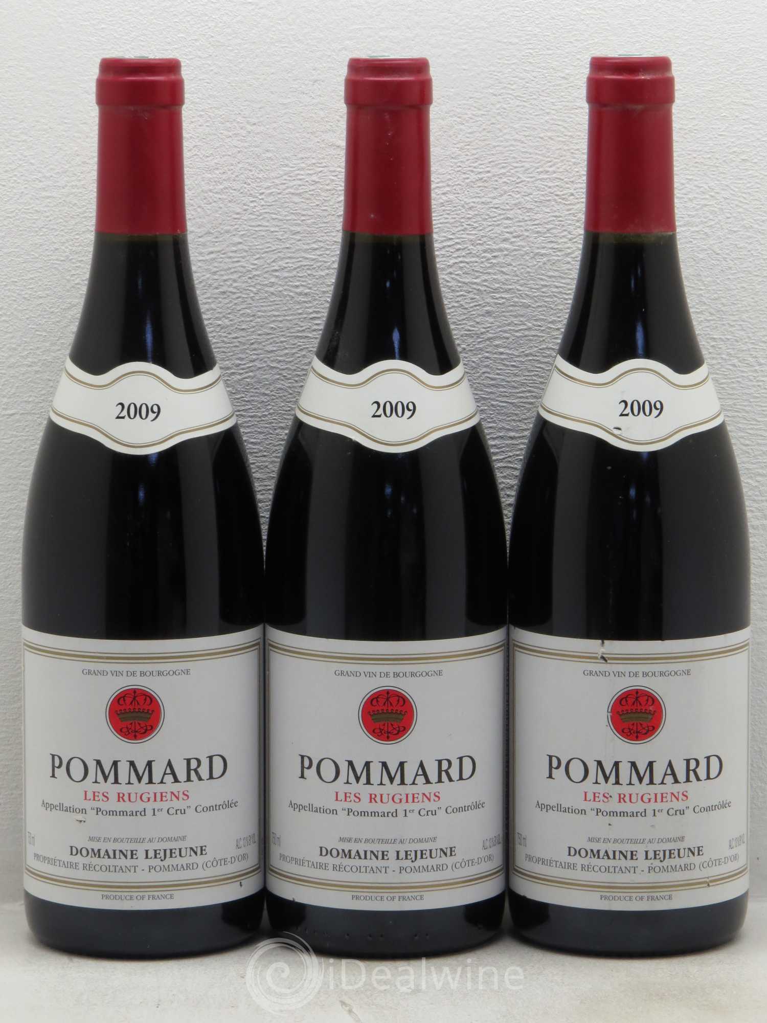 Pommard 1er Cru Rugiens - Lejeune 2009 - Lot de 6 bouteilles - 2