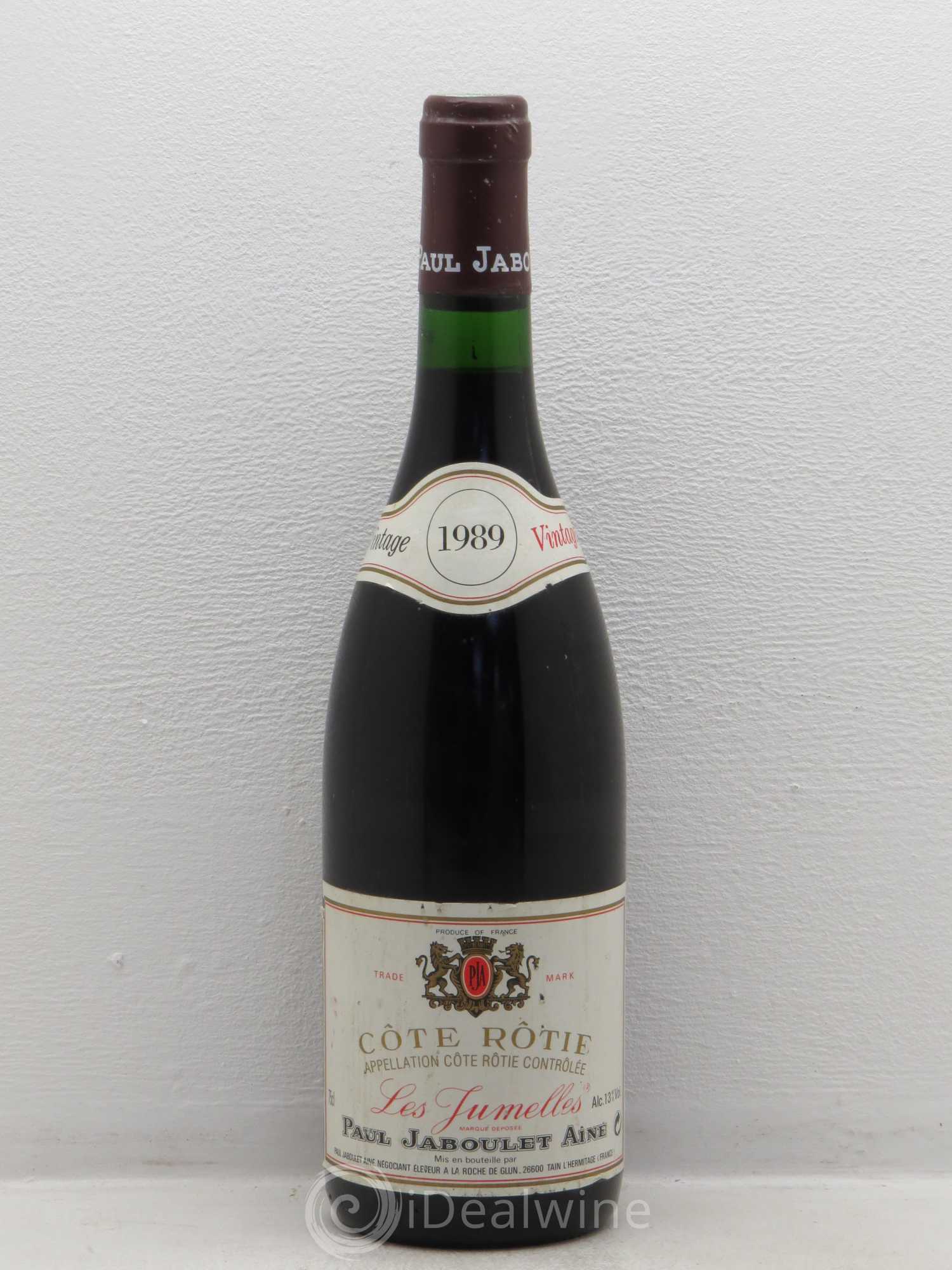 Côte-Rôtie Les Jumelles Paul Jaboulet Ainé 1989 - Lot de 1 bouteille - 0