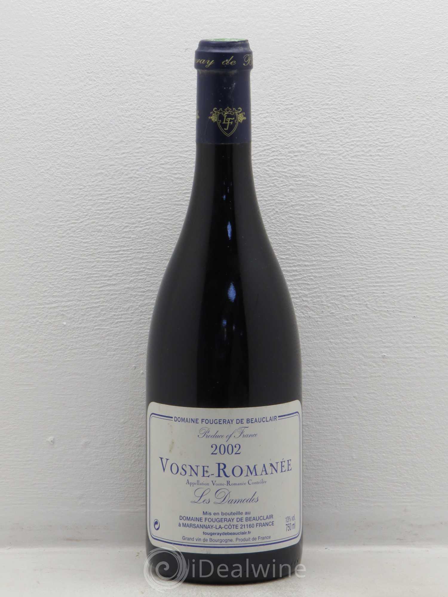 Vosne-Romanée Les Damodes - Fougeray de Beauclair 2002 - Posten von 1 Flasche - 0