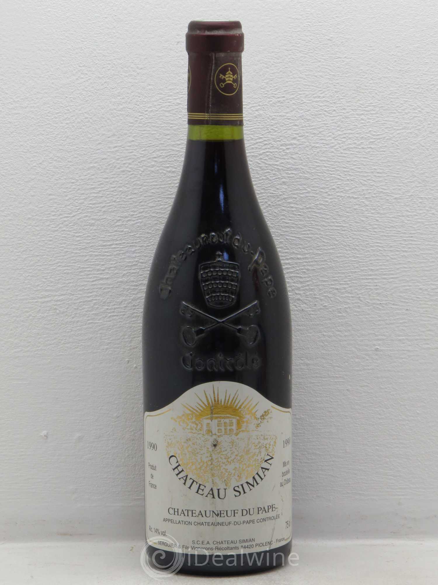 Châteauneuf-du-Pape Simian 1990 - Lot de 1 bouteille - 0