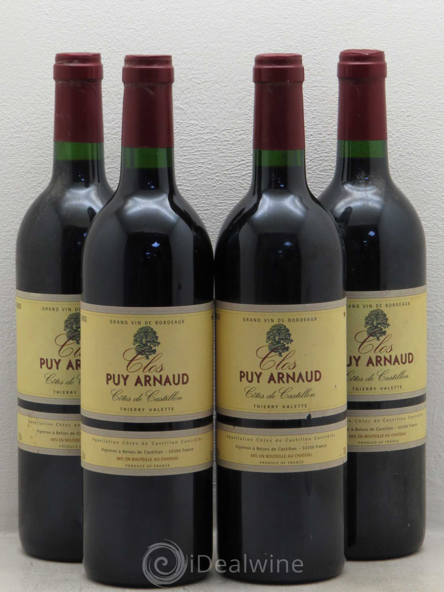 Clos Puy Arnaud 2003 - Lot de 4 bouteilles - 0