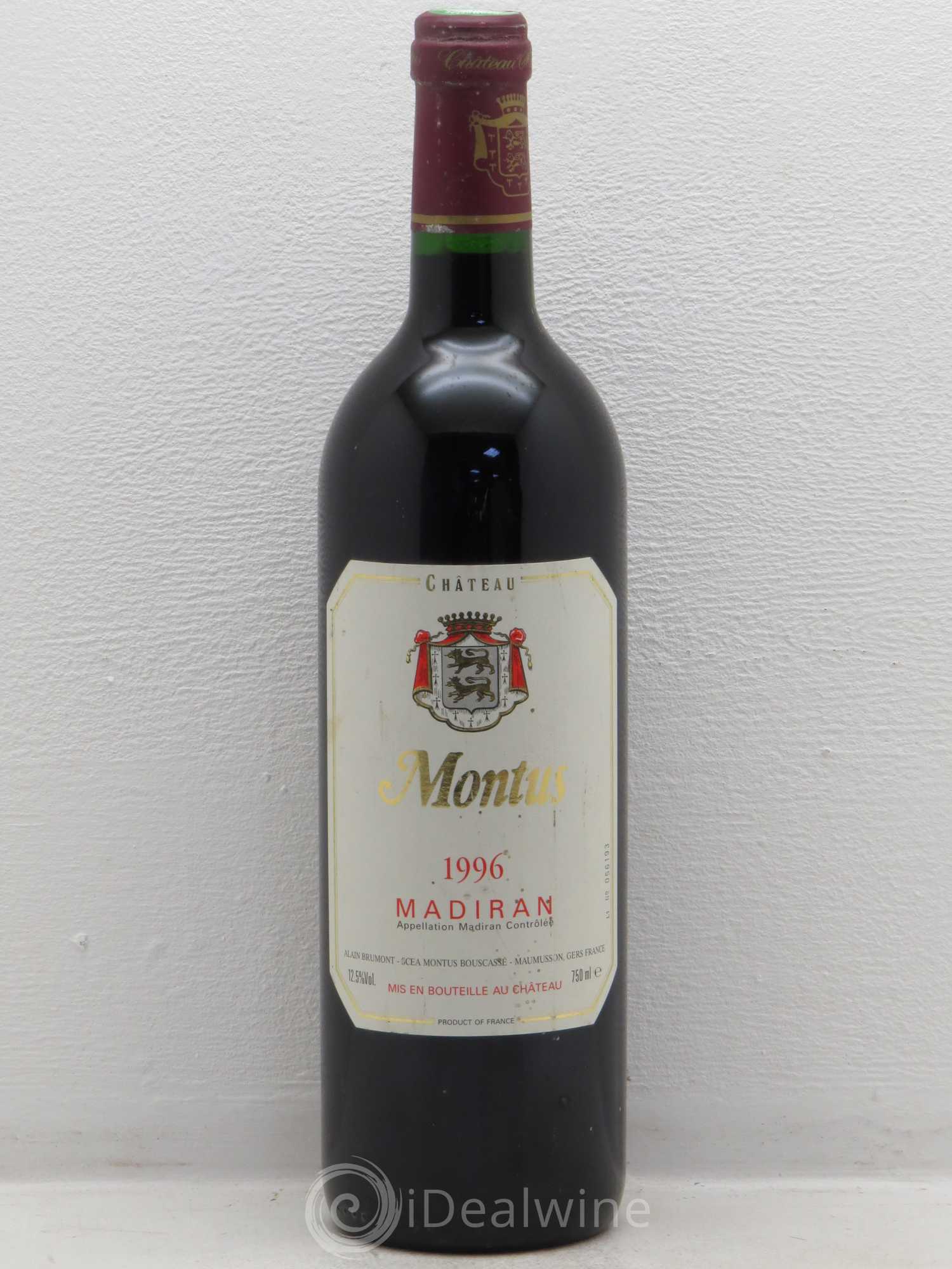 Madiran Château Montus Alain Brumont 1996 - Lot de 1 bouteille - 0