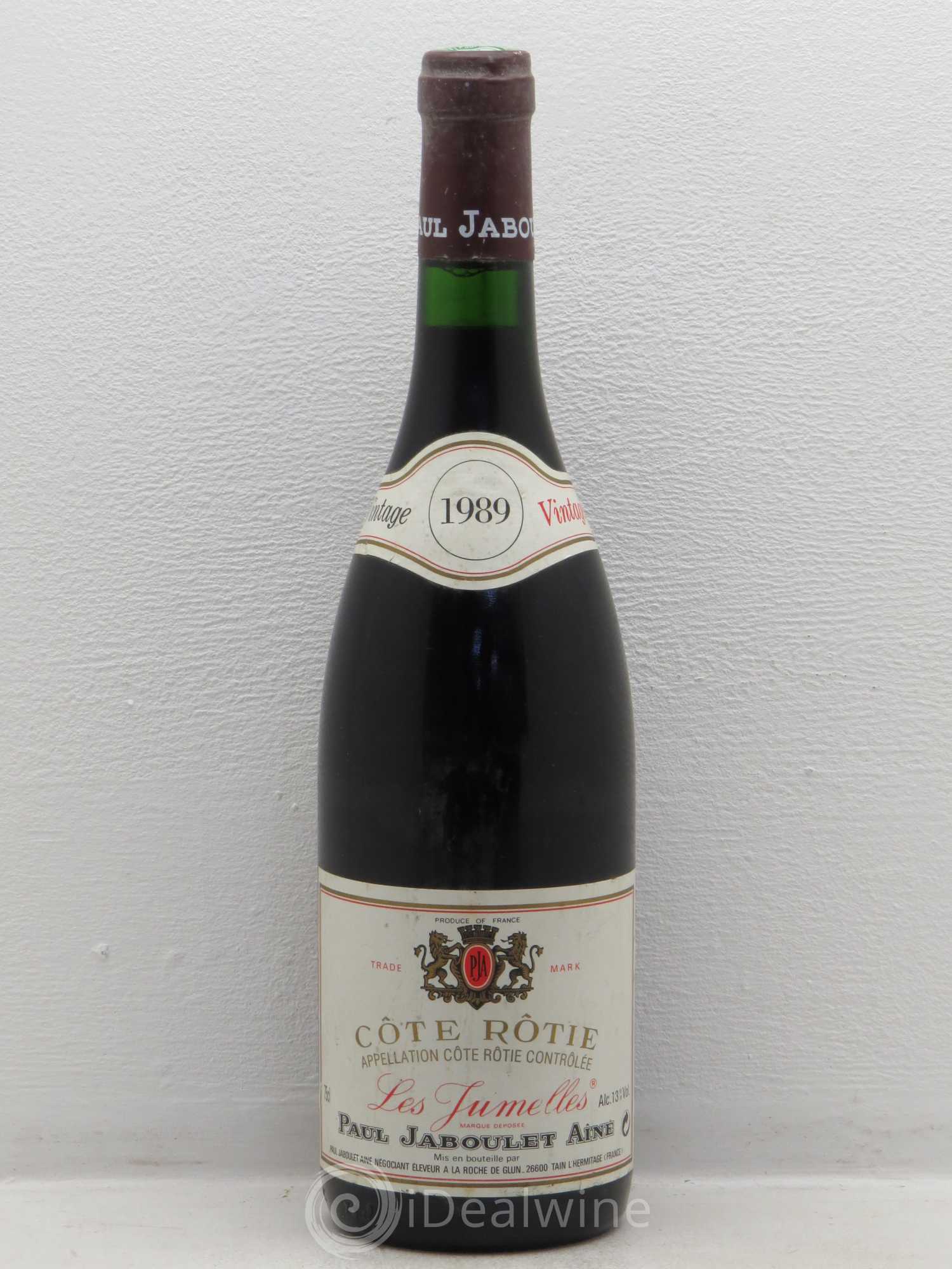 Côte-Rôtie Les Jumelles Paul Jaboulet Ainé 1989 - Lot de 1 bouteille - 0