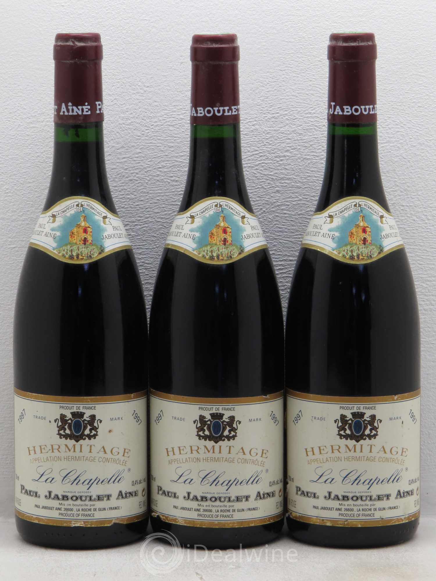 Hermitage La Chapelle Paul Jaboulet Ainé 1997 - Lot de 3 bouteilles - 0