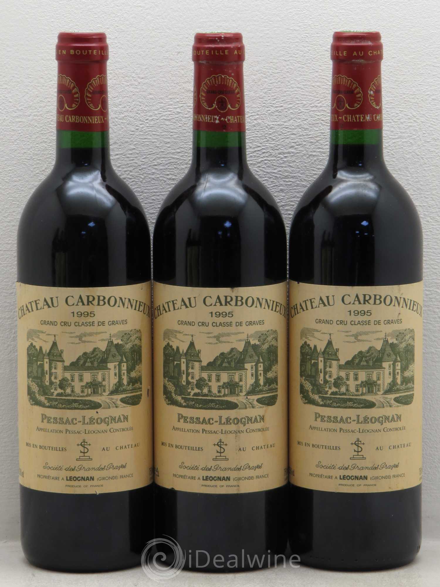 Château Carbonnieux Cru Classé de Graves 1995 - Lot de 6 bouteilles - 1