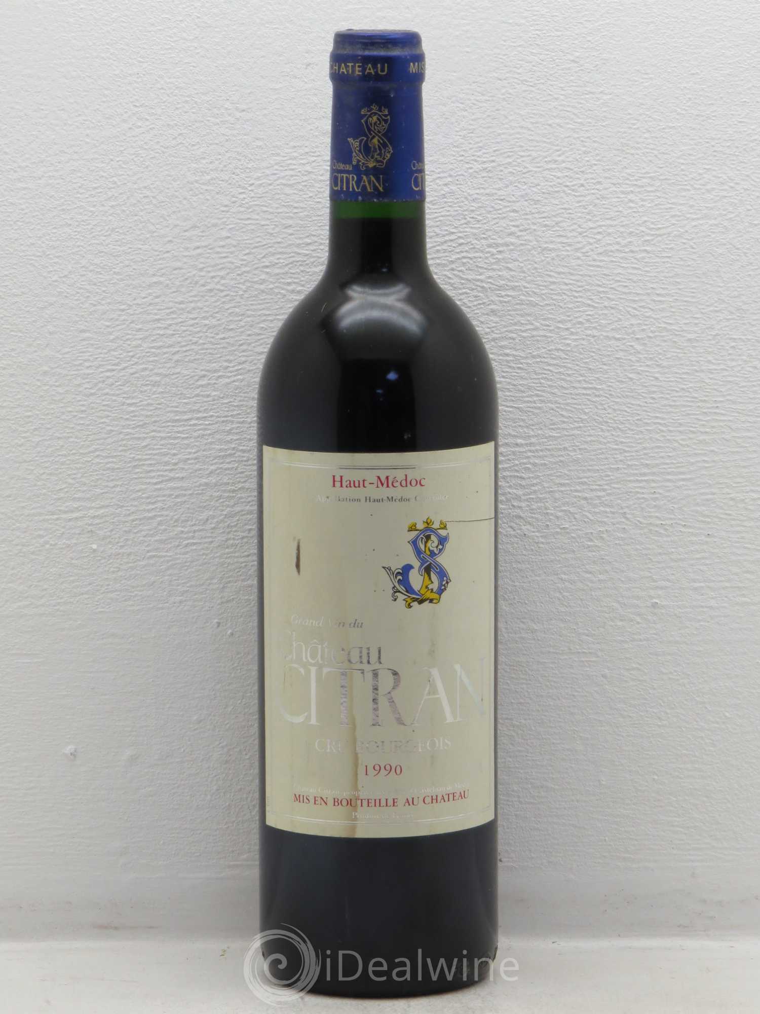 Château Citran Cru Bourgeois 1990 - Lot de 1 bouteille - 0