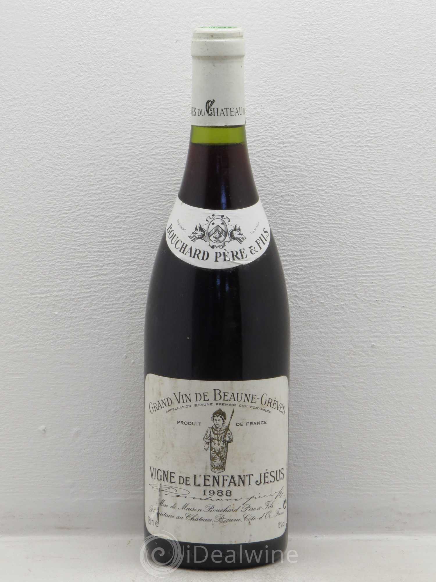 Beaune 1er Cru Grèves - Vigne de l'Enfant Jésus Bouchard Père & Fils 1988 - Lot de 1 bouteille - 0