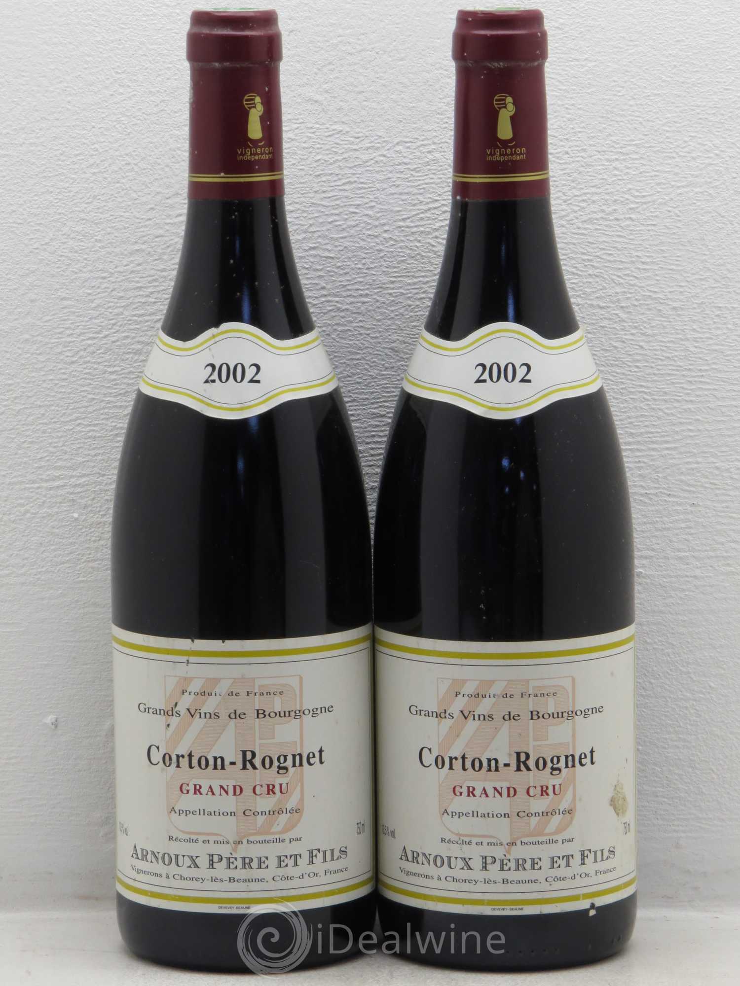 Corton Grand Cru Rognet - Arnoux Père & Fils 2002 - Lot de 2 bouteilles - 0