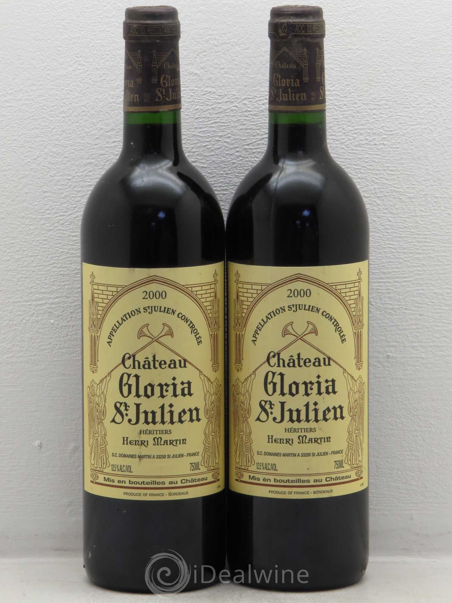 Château Gloria 2000 - Lot de 2 bouteilles - 0
