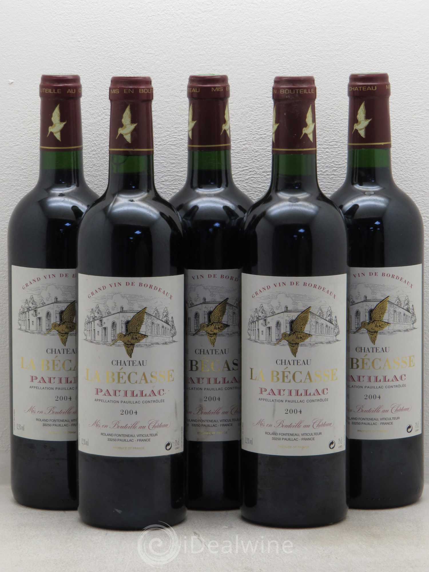 Château la Bécasse 2004 - Lot de 5 bouteilles - 0